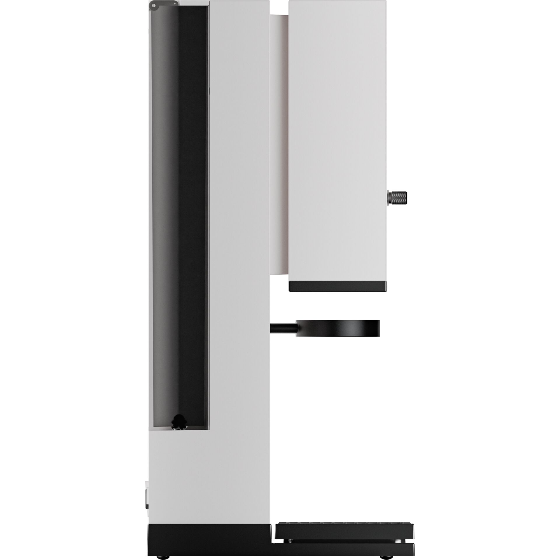 Industrieller Schleifer, Schleifmaschine, Metallwerkzeug, Vertikales Design, Bedienelement Knopf