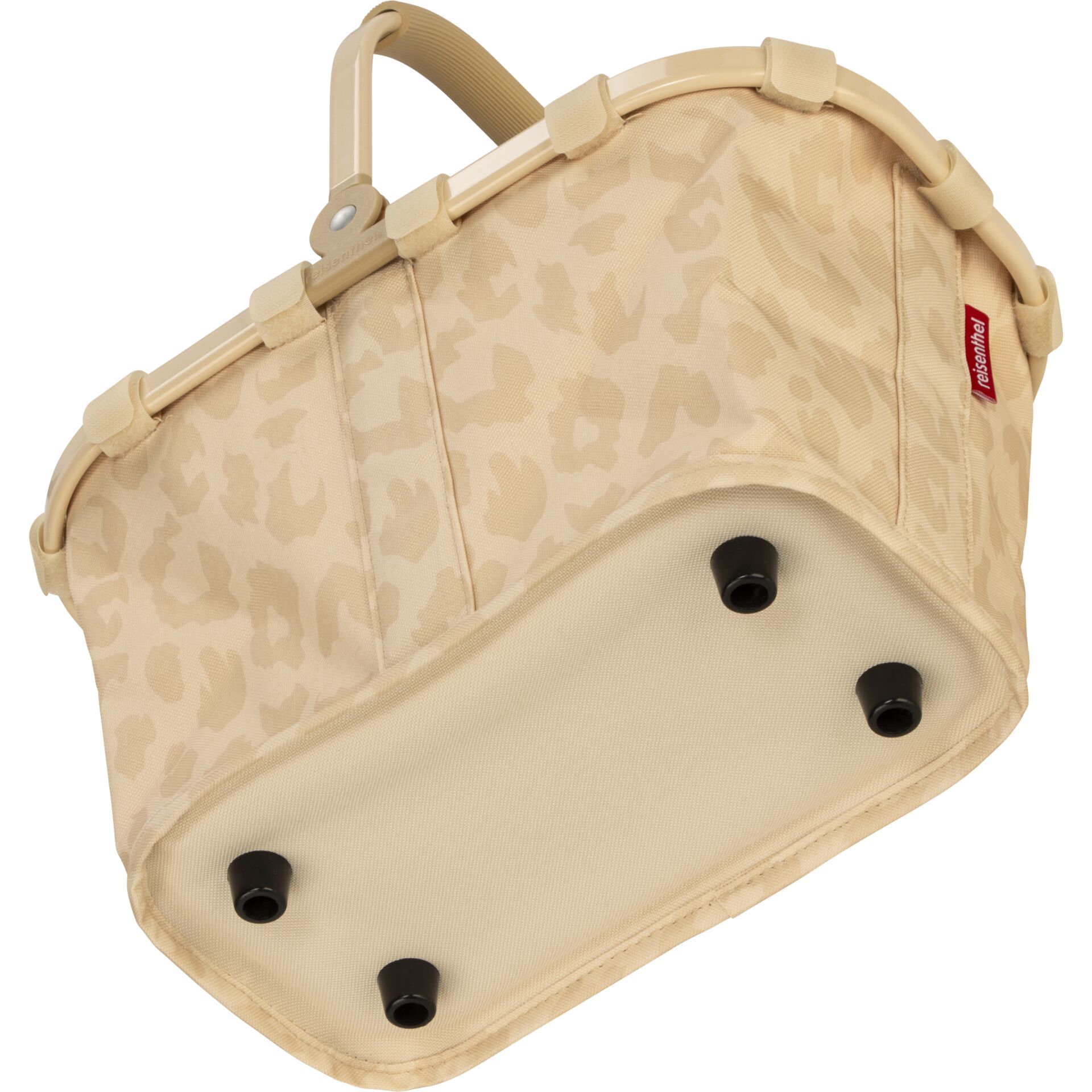 Tasche, Umhängetasche, Leopardenmuster, Beige, Knopfverschluss