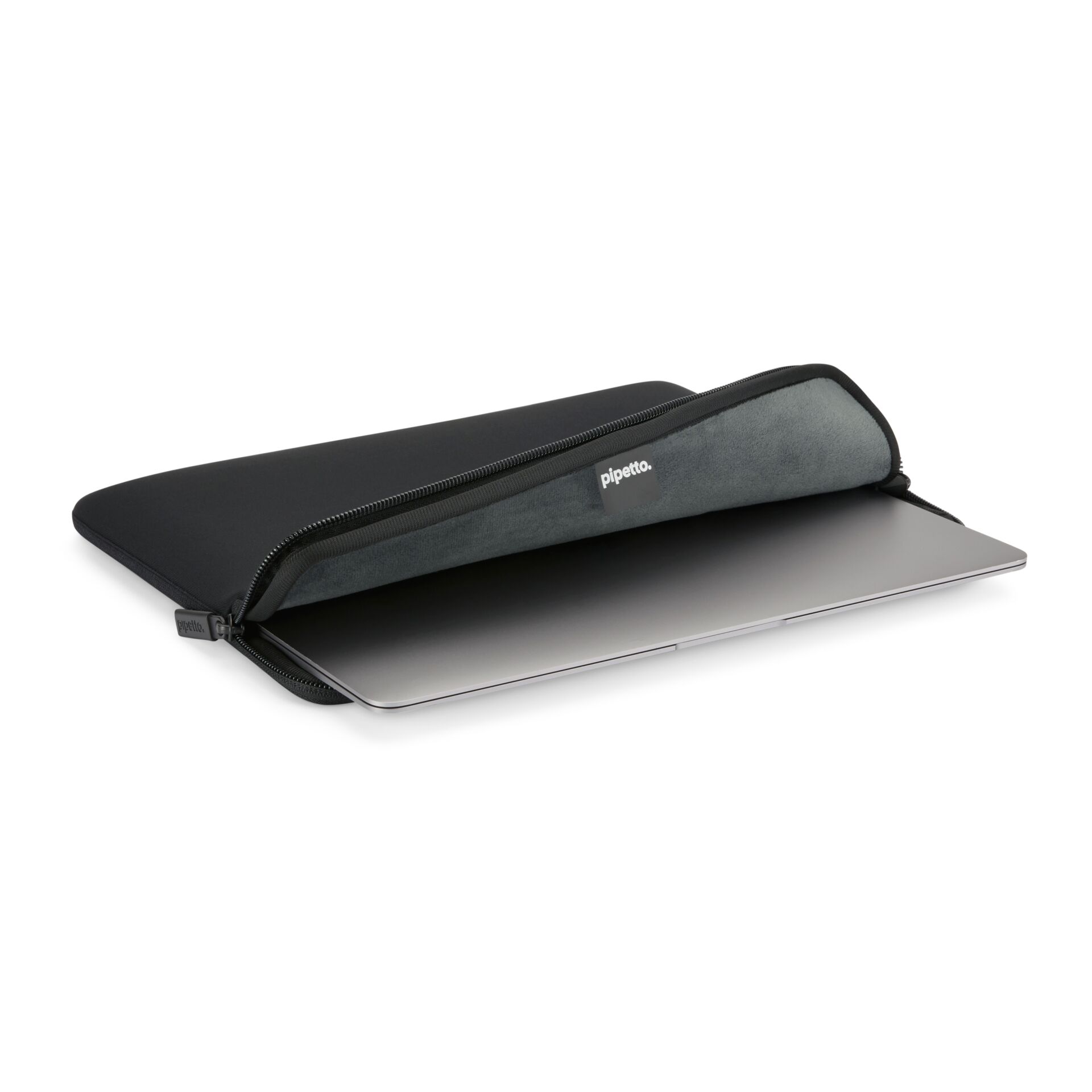 Laptophülle, Reißverschluss-Hülle, Neopren, Dunkelgrau, Schlankes Design