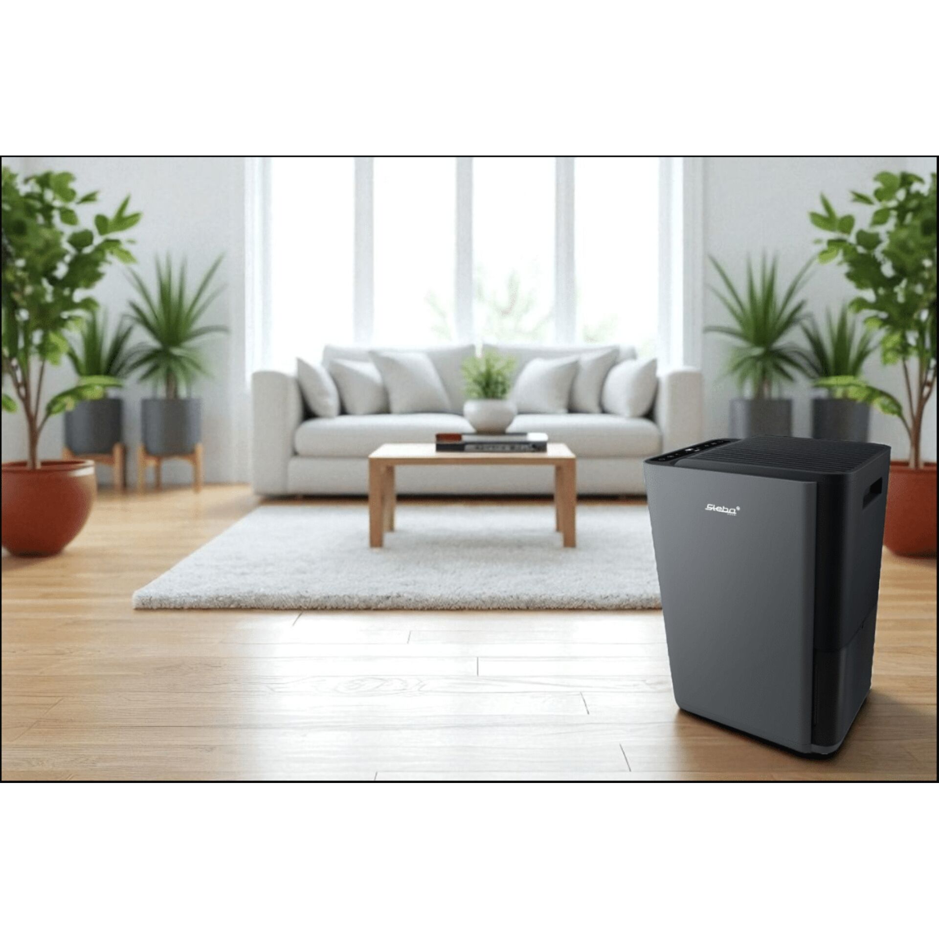 Luftentfeuchter, Raumluftentfeuchter, Kompakt, Grau, Wohnzimmer