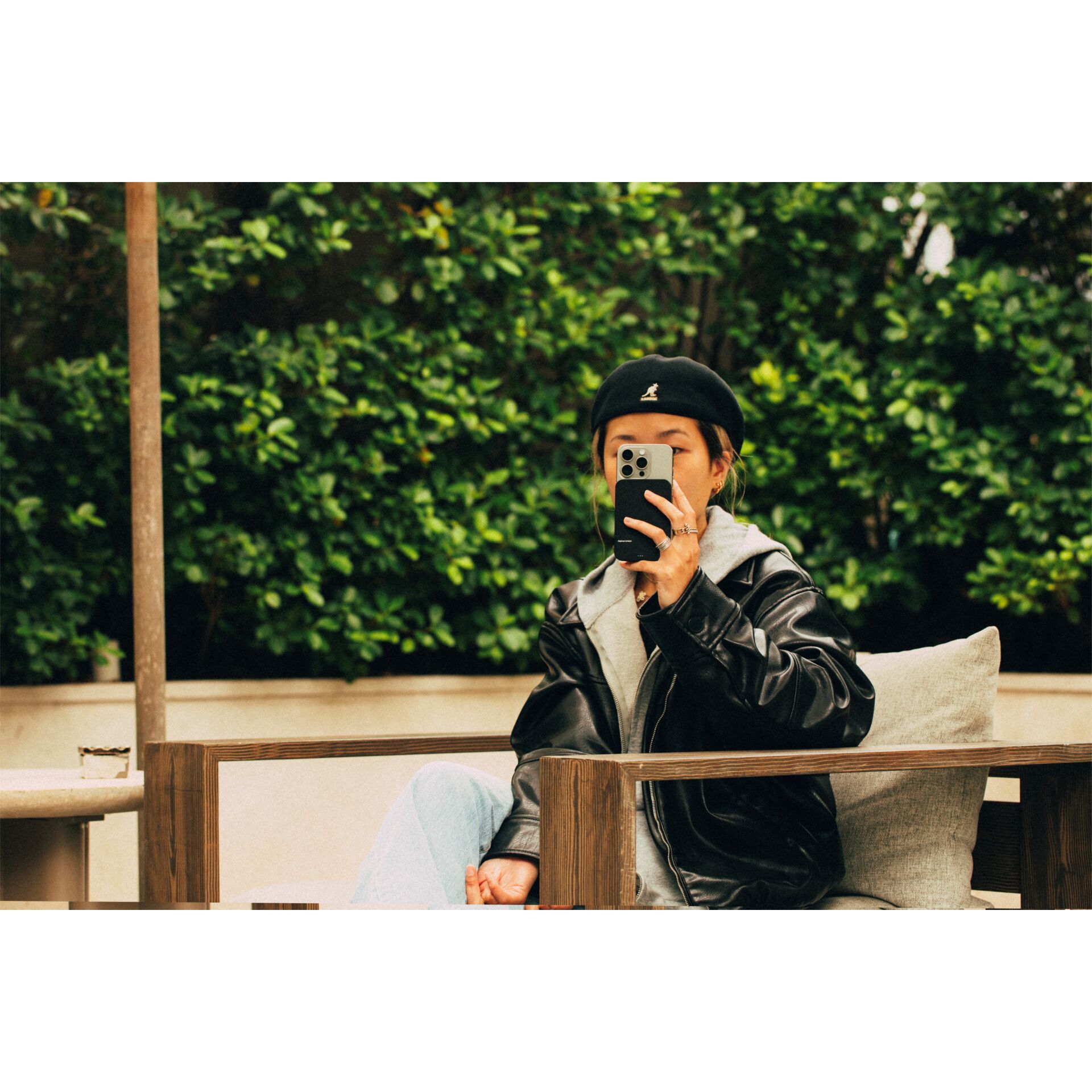 Sitzend, Mantel, Jacke, Photographie, Portrait