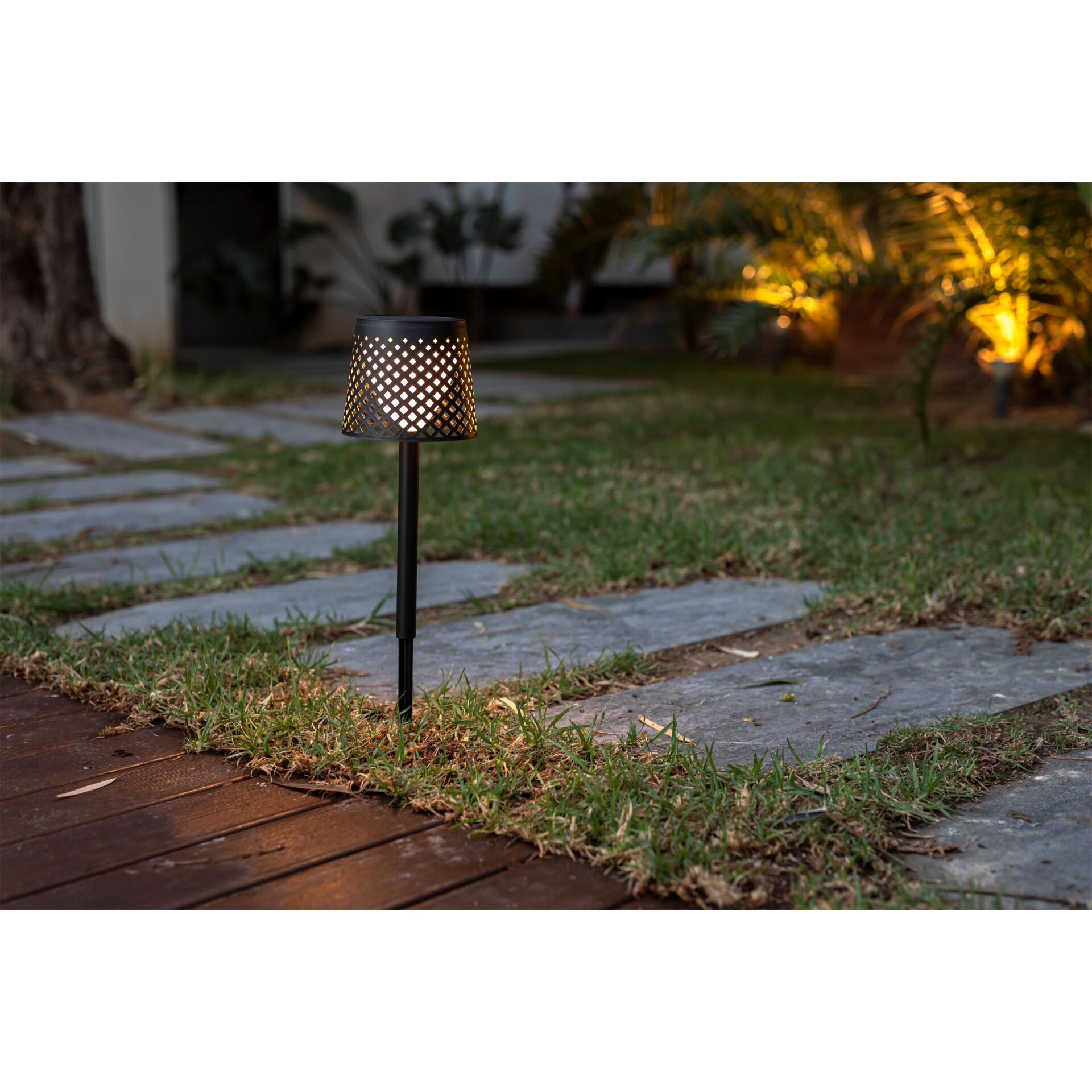 Pfad, Lampe, Gehweg, Steinplatte