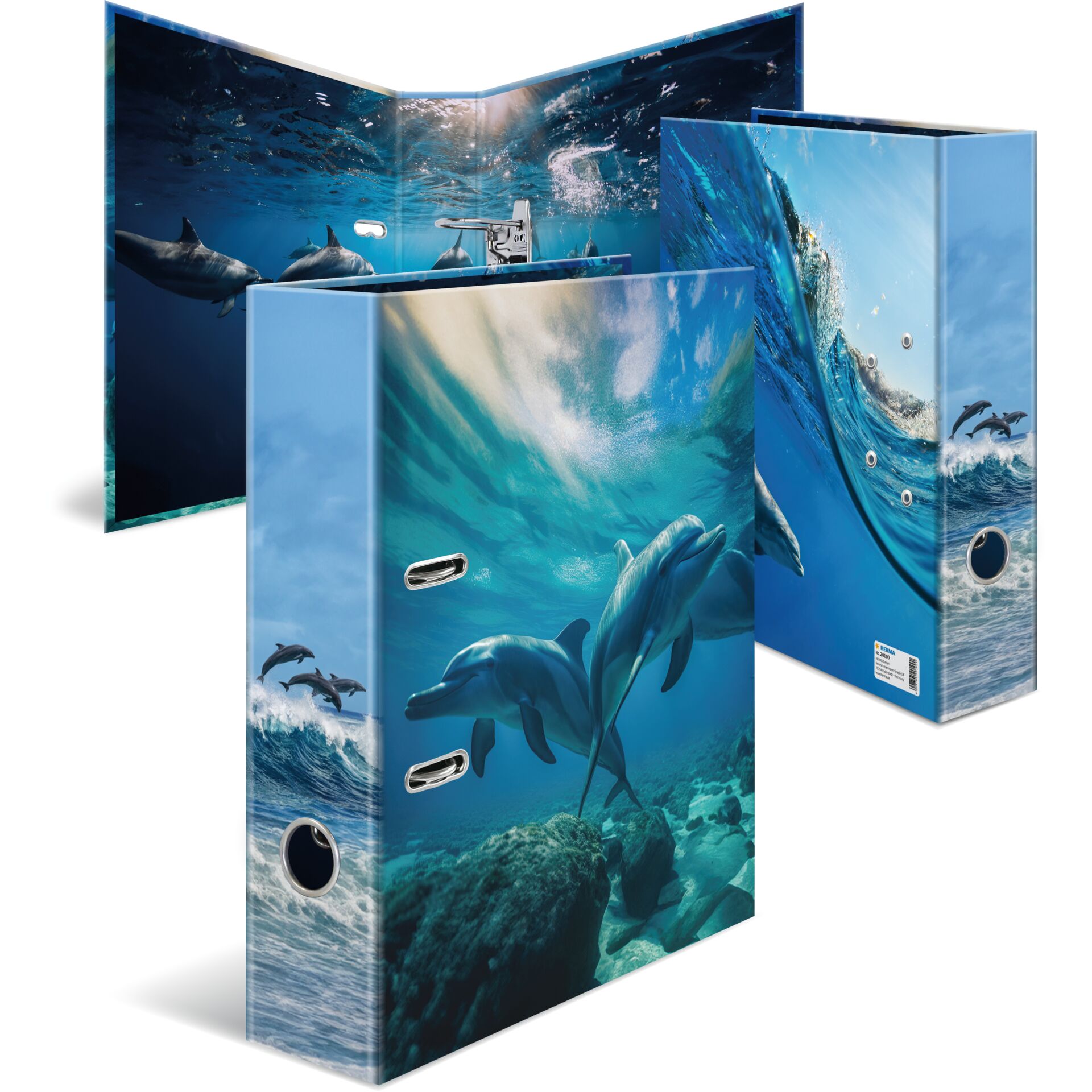Wandordner, Ocean/Meerestier, Delfin, Unterwasserwelt, Binder