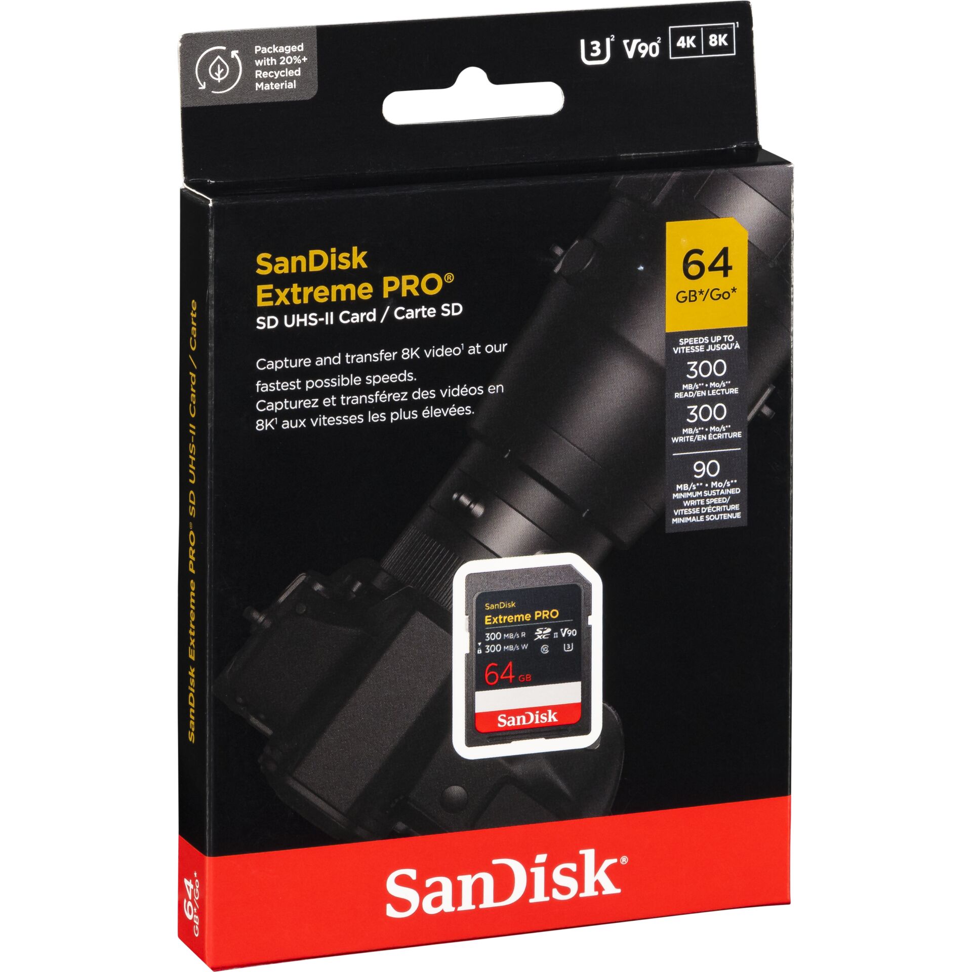 SanDisk ExtremePRO SDXC V90 64GB  300MB UHS-II  SDSDXDM-064G-GN4IN