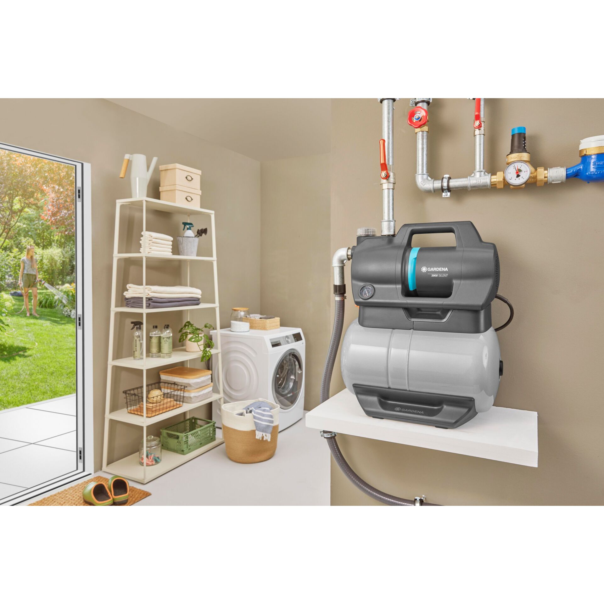 Gerät, Elektrisches Gerät, Waschmaschine, Person