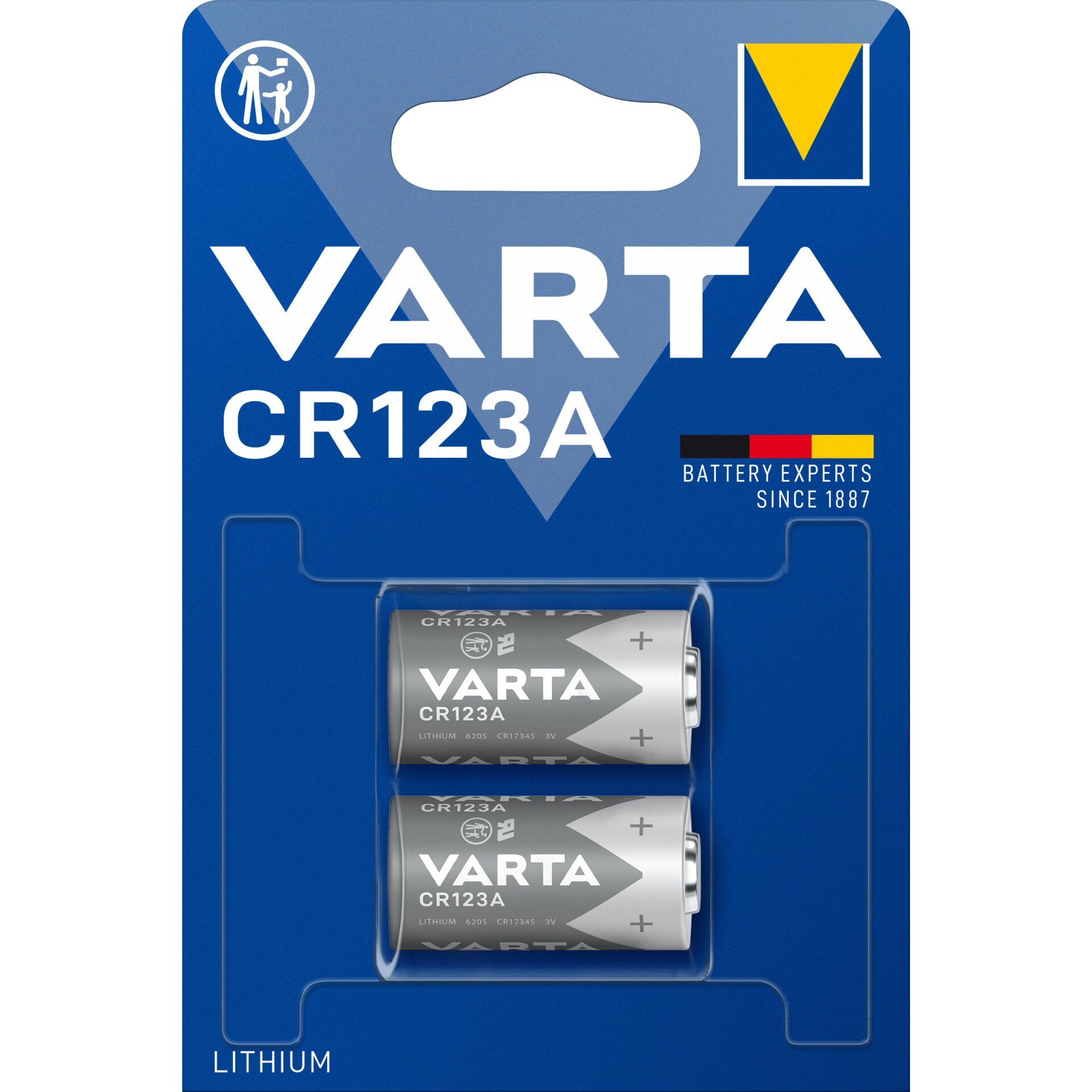1x2 Varta Professional CR 123 A