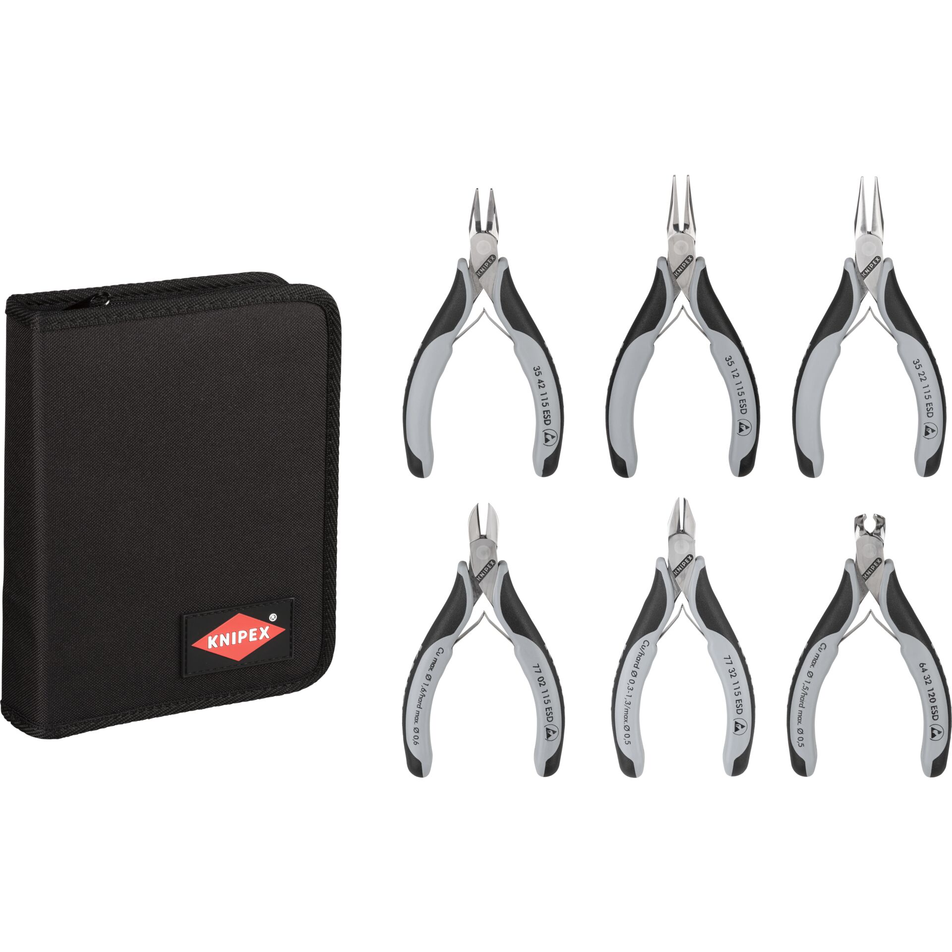 KNIPEX Elektronikzangen-  Set ESD