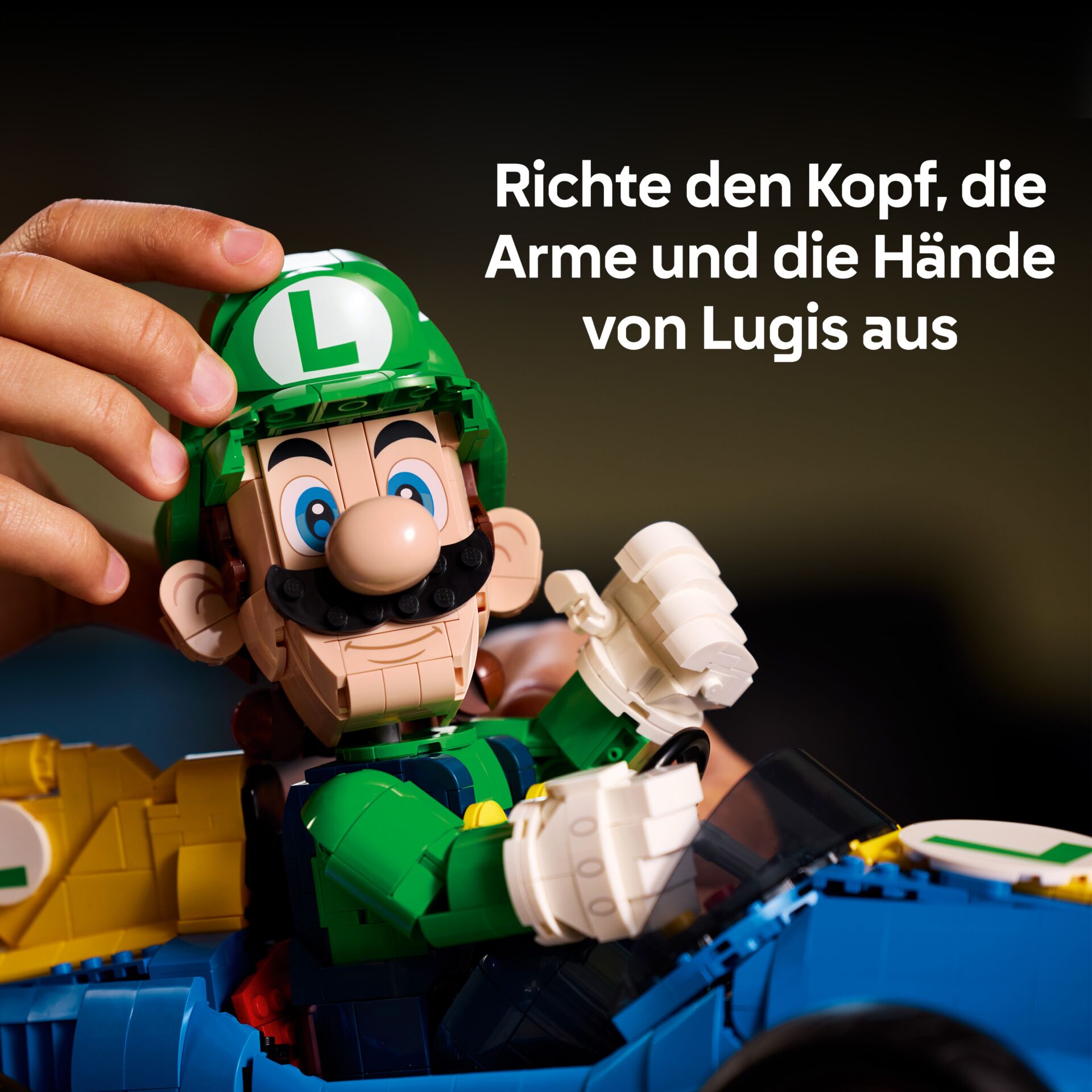 Lego, Grüner Helm, Lego-Figur, Armbreite, Kopf richten