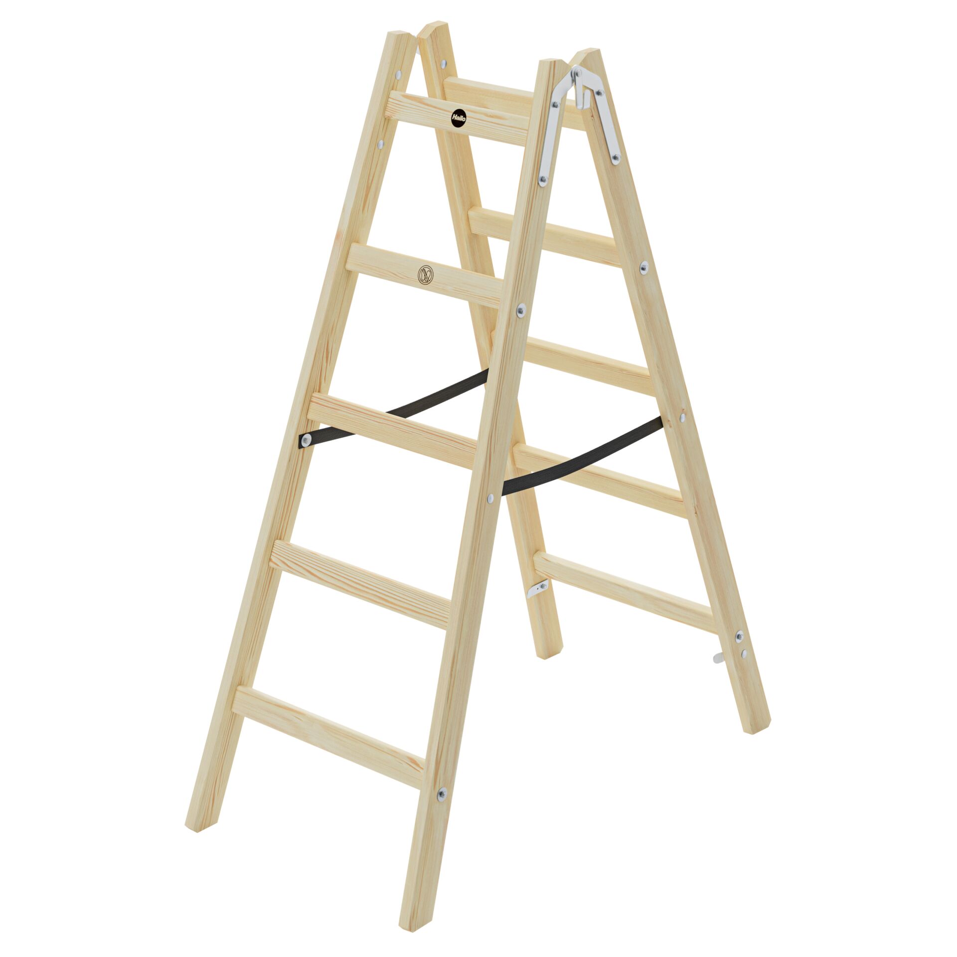 Hailo H40 StandardLine 2x5  Holz-Doppelsprossenleiter