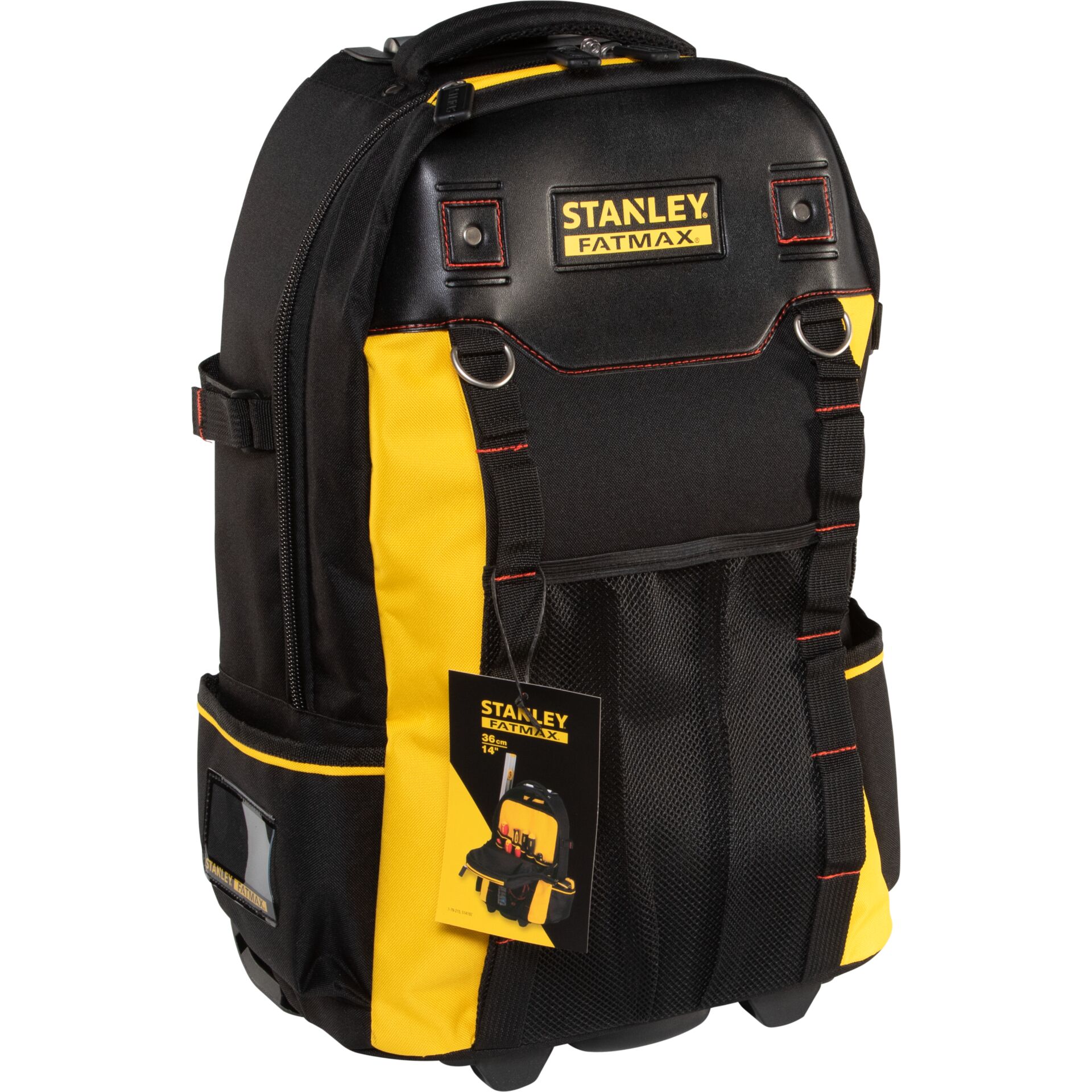 Rucksack, Werkzeugtasche, Gelb Schwarz, Robuste Gurte, Meshfach