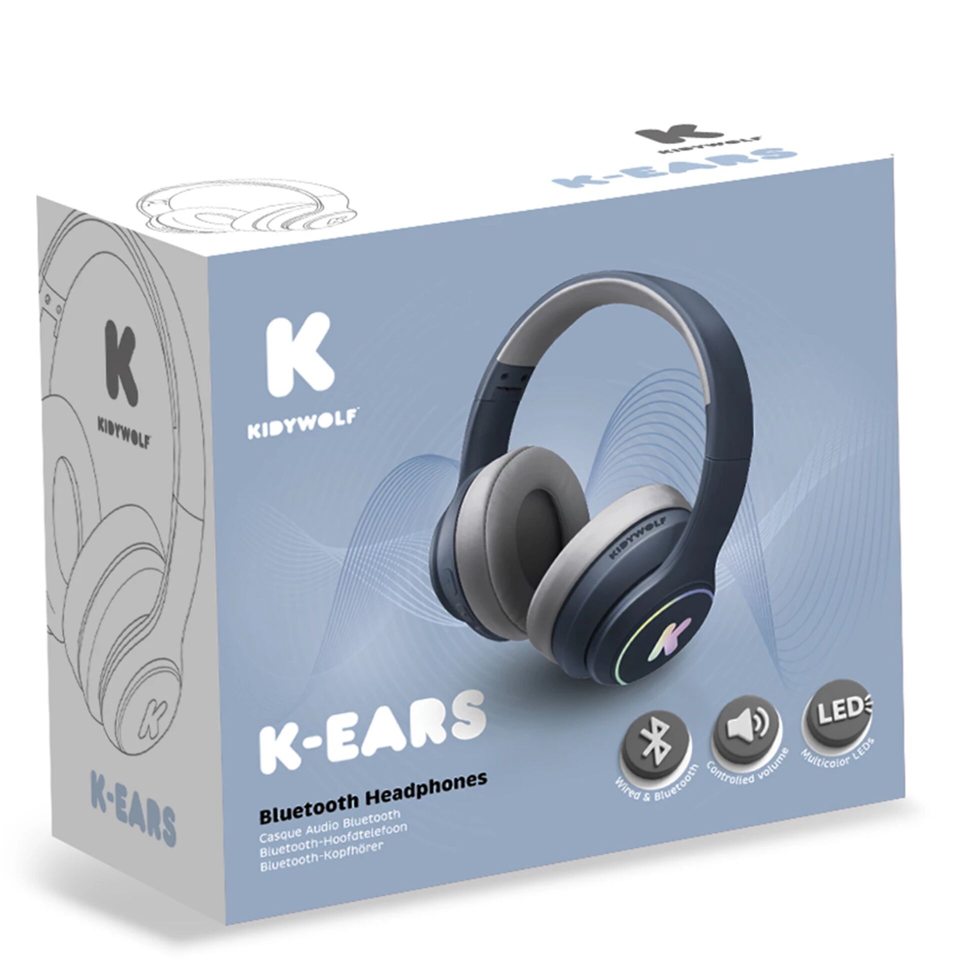 Kopfhörer, Bluetooth, Over-Ear, LED, K-ears