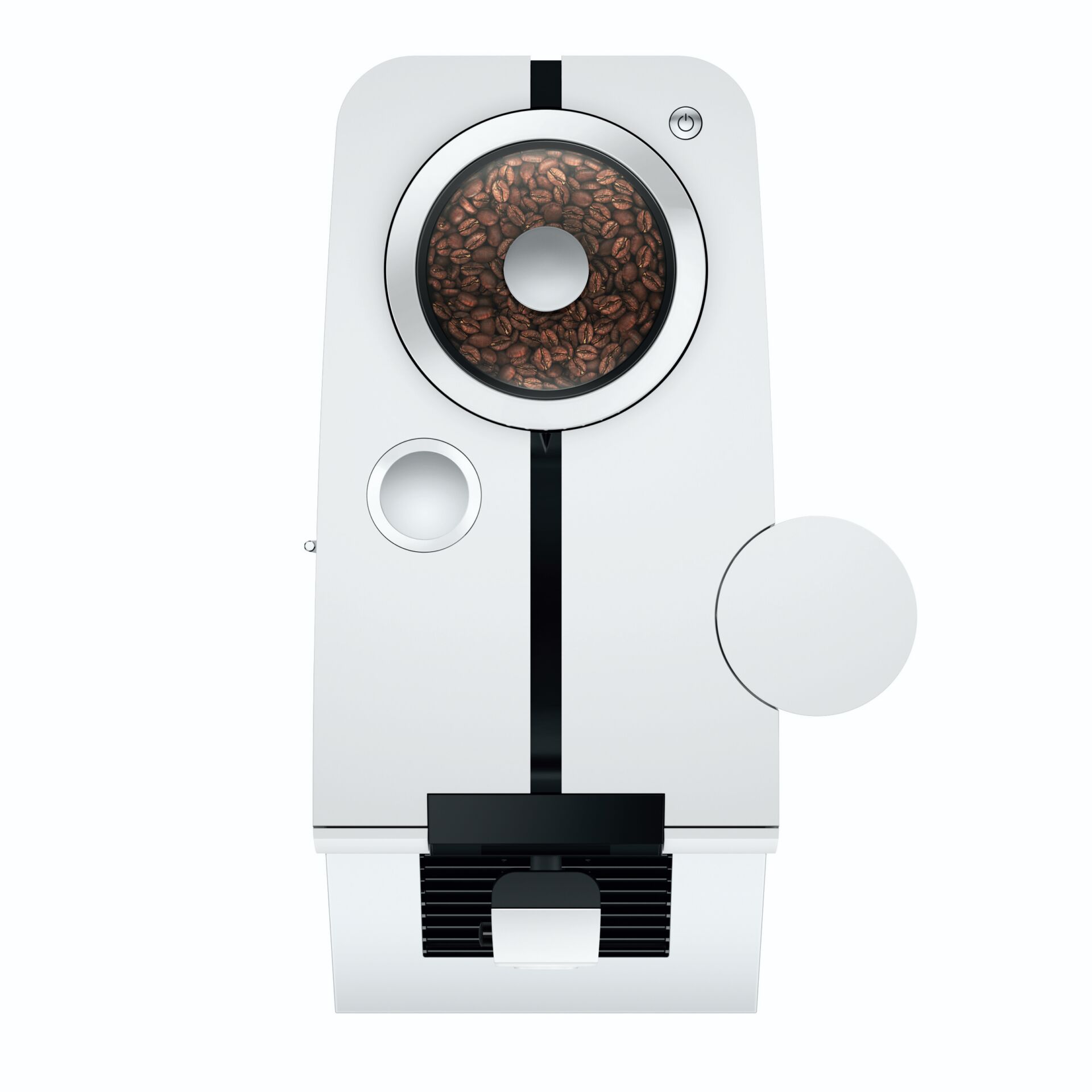 Kaffeemaschine, Kaffeevollautomat, Kaffee Bohnen, Weiß, Retro-Design