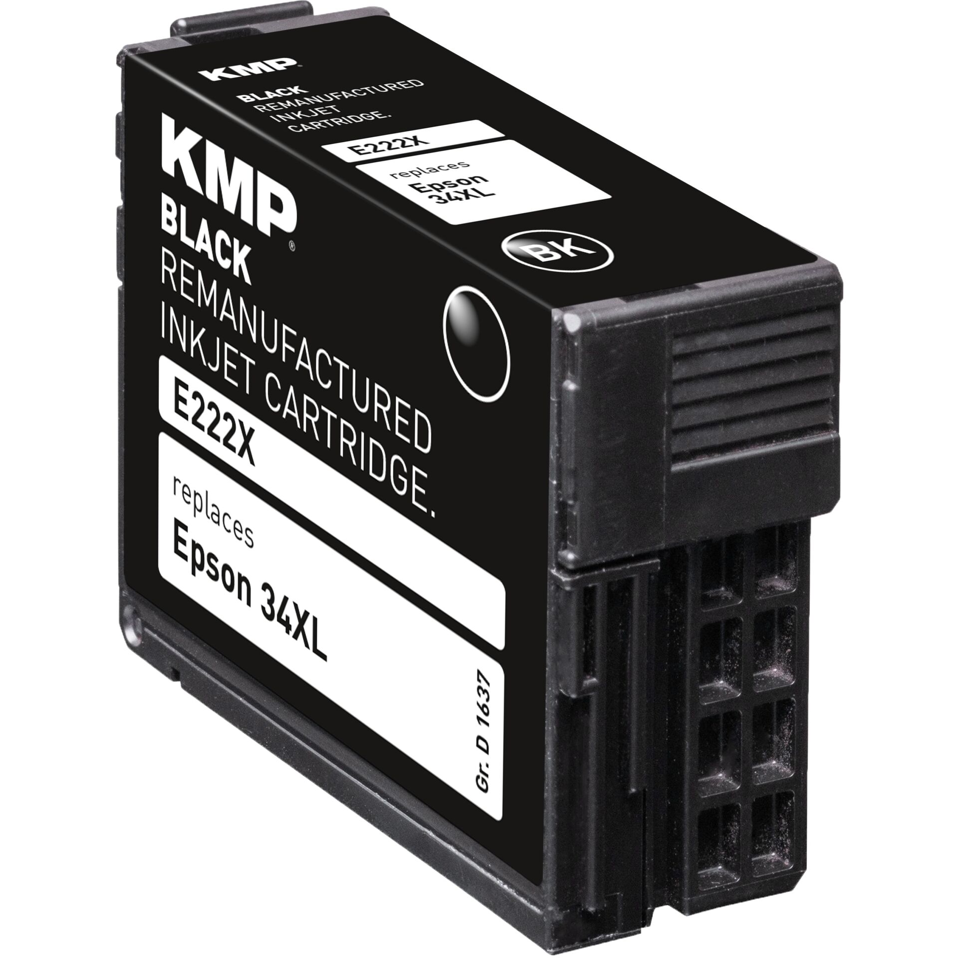 Adapter, Elektronik, Kiste, Tintenpatrone, Druckerpatrone, EPSON Ersatz, Schwarz, KMP Black E222X