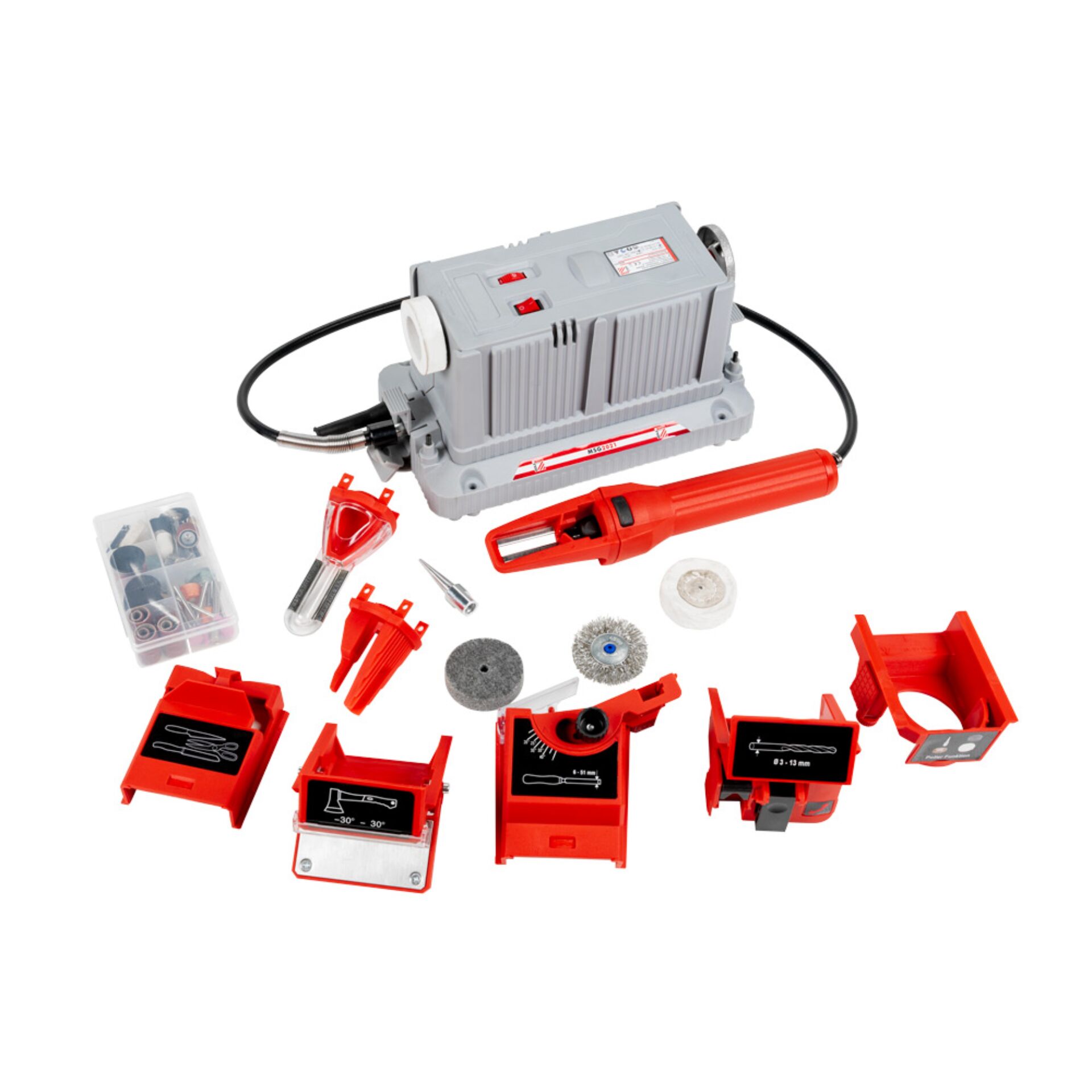 Kfz-Schleifgerät, Schleifgerät-Set, Rotator, Akkus Schleifkopf, Zubehör-Set