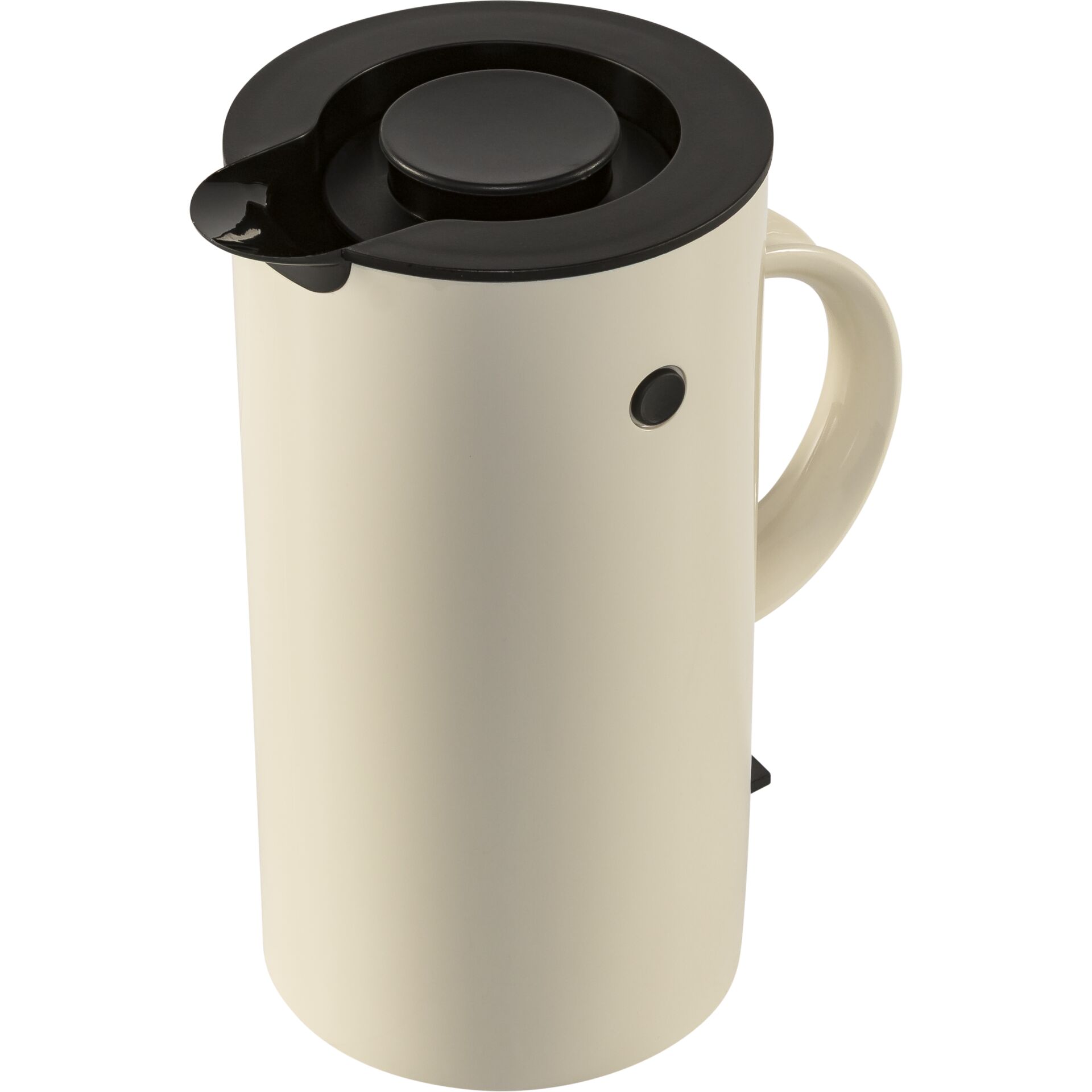 Kaffeekanne, Thermos, Becher, Kunststoff, Schwarz/Beige