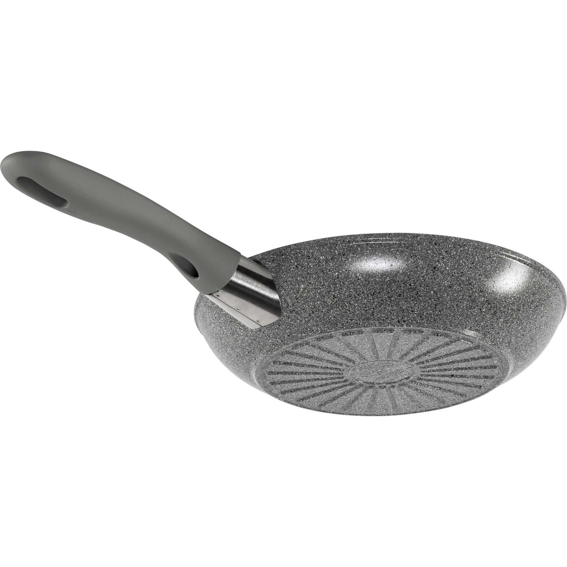 Pfanne, Antihaft, Granite, Grau, Rund