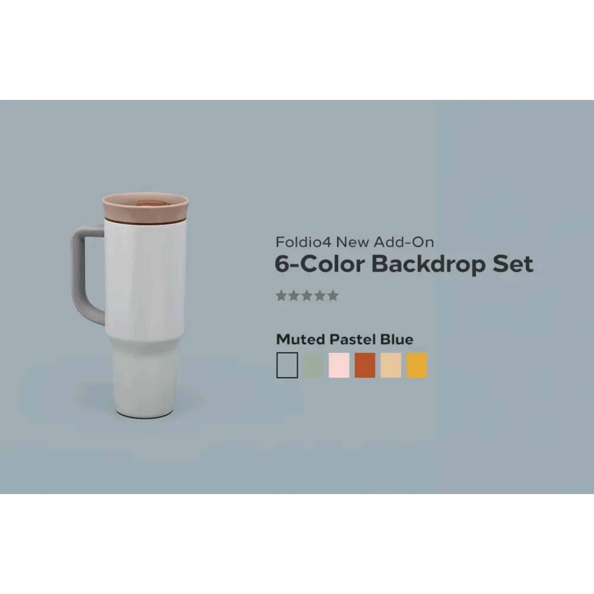 Tumbler, Becher, Mug, Kaffeebecher, 6-Farb-Backdrop-Set