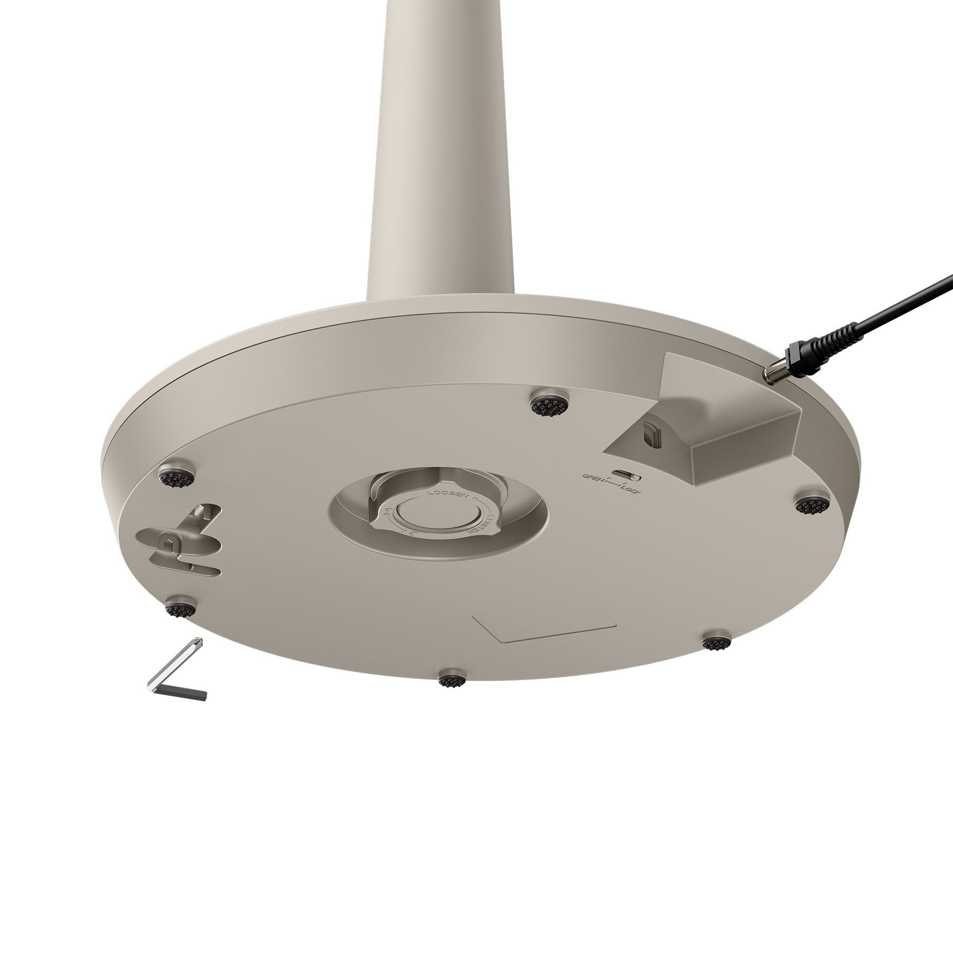 deckenventilator, deckengestell, lampenbasis, kabelanschluss, schrauben