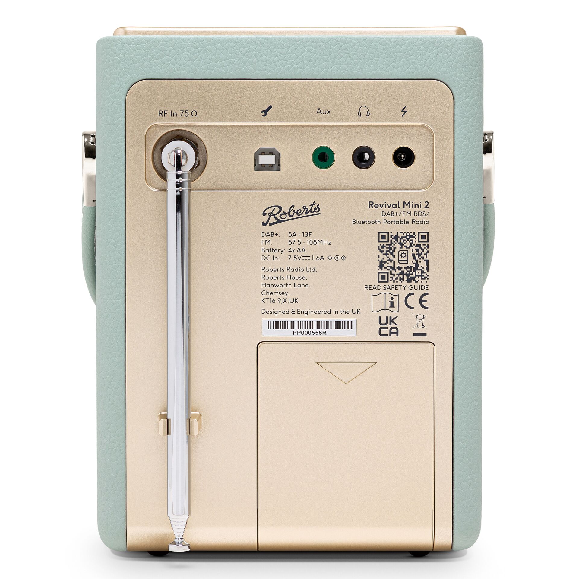 Tragbares Radio, DAB+, Bluetooth, Mintgrün, Teleskopantenne