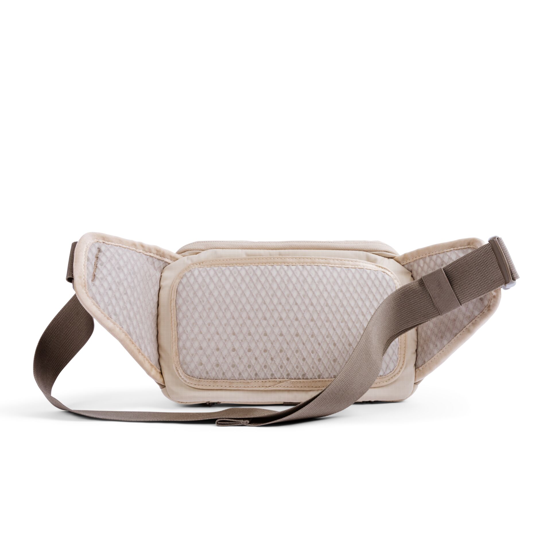 hip bag, waist bag, fanny pack, beige, Mesh deck