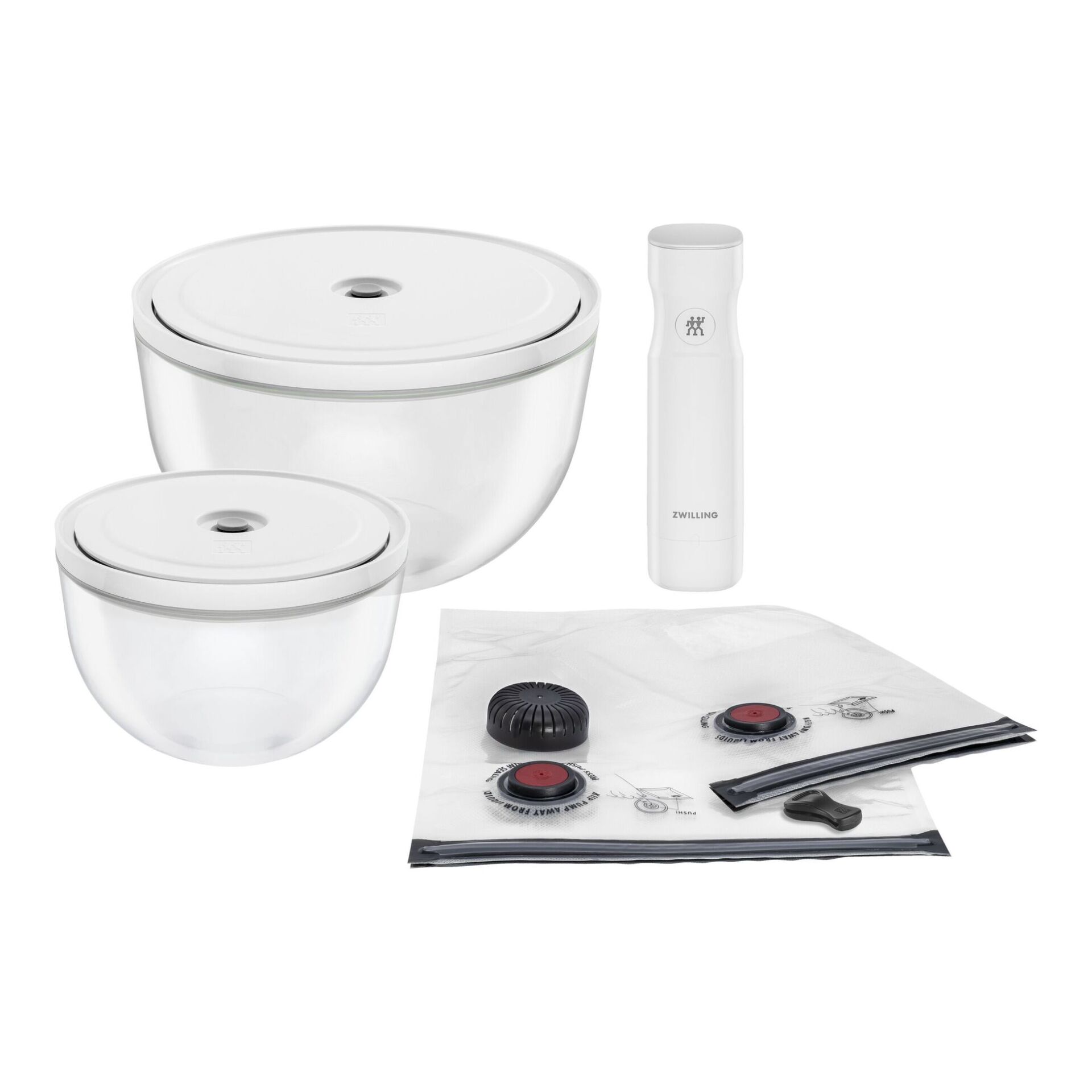 Vakuumier-Set, Vakuumbehälter, Vakuumpumpe, Vakuumbeutel, transparentes Kunststoff