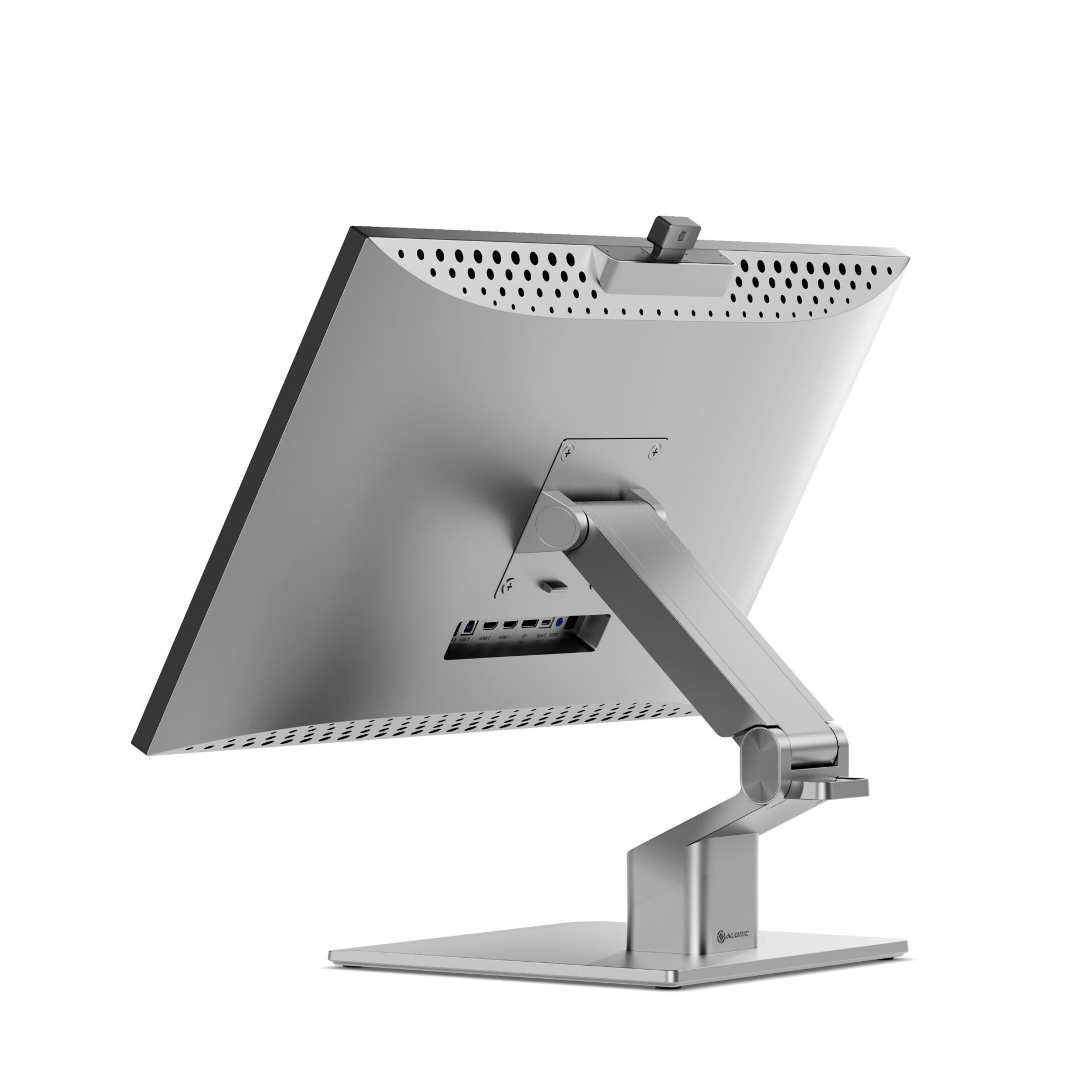 Monitor, All-in-One, Schreibtischmonitor, Silber, Verstellbarer Stand