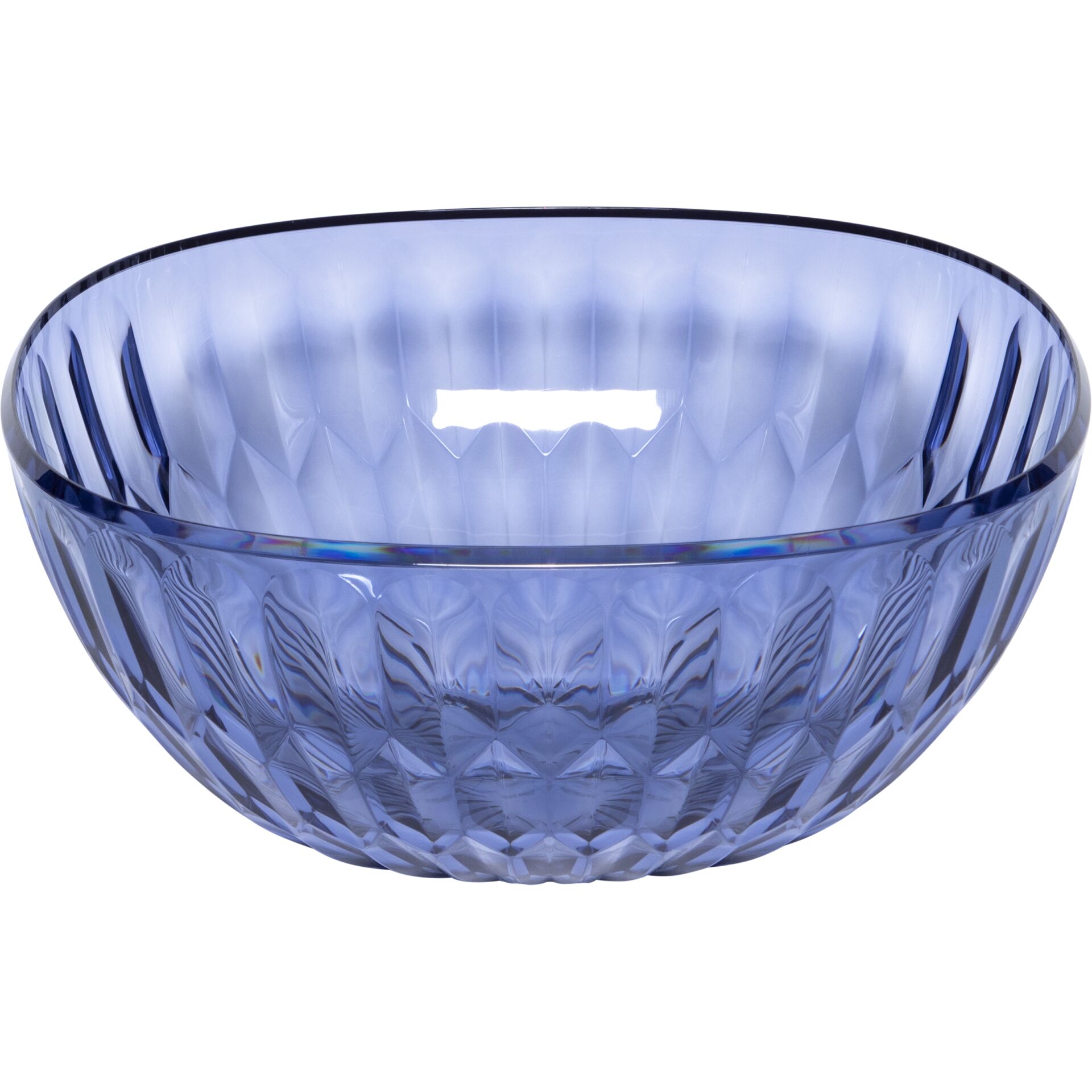Schüssel, Glas, blau, facettierte Oberfläche, Durchmesser klein