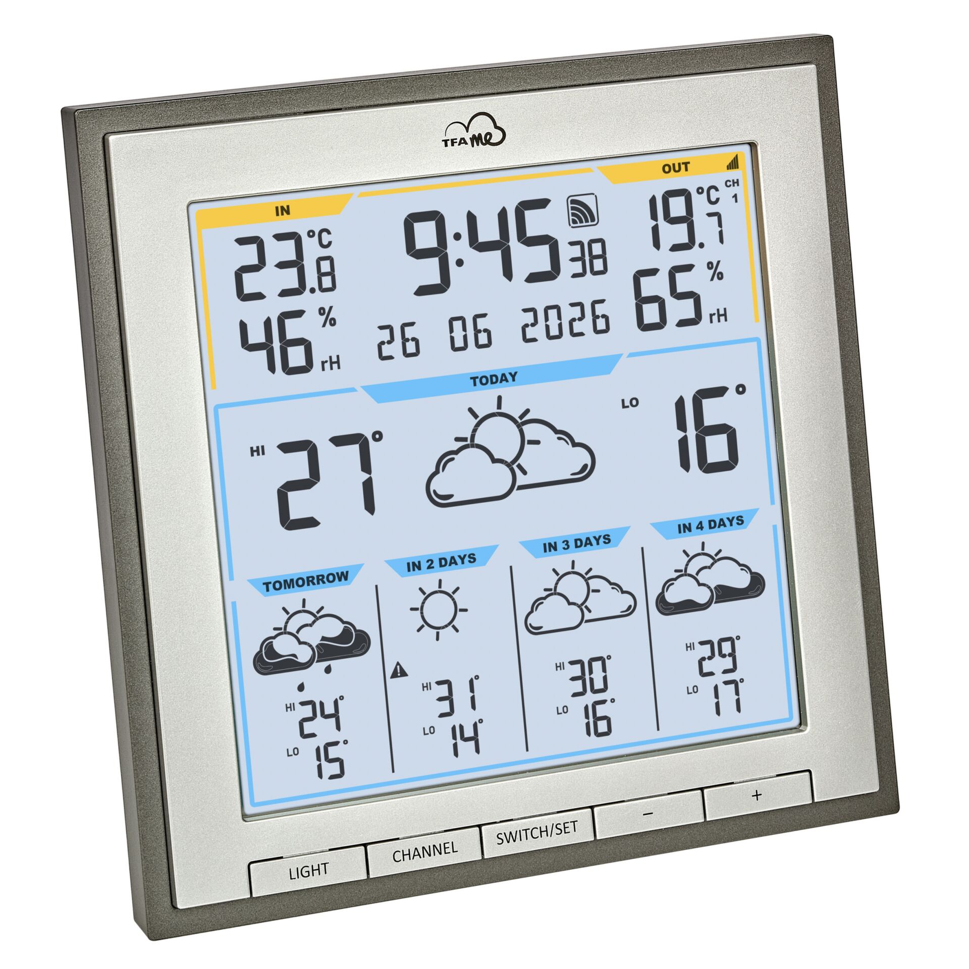 TFA TFA.me 35.8105.10   ID-08  WLAN Funk-Wetterstation     grau