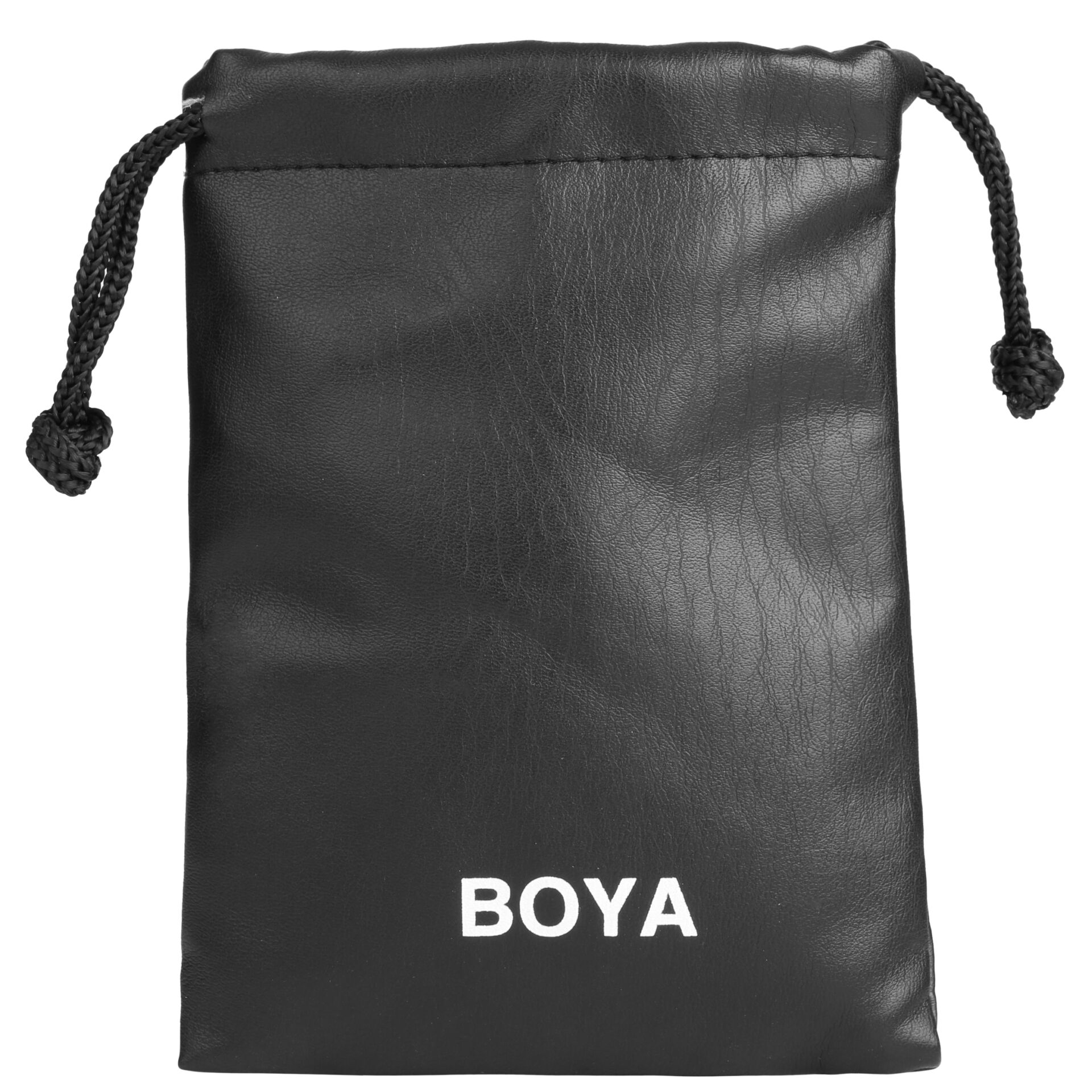 Beutel, Kordelzug, Schwarz, Kunstleder, BOYA