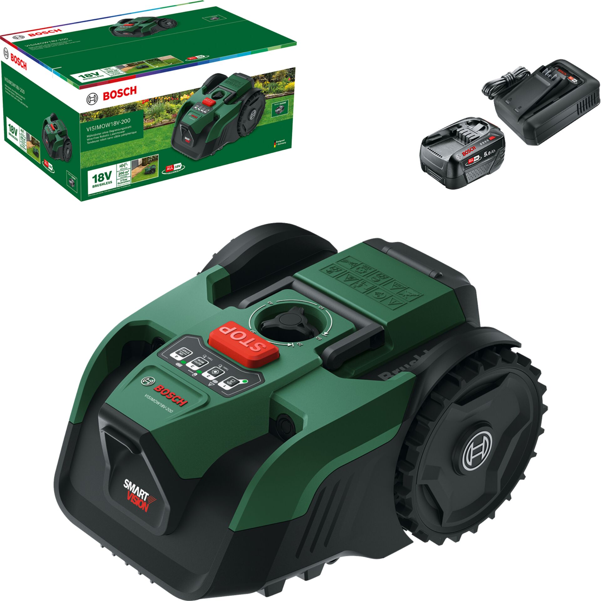 Bosch  VisiMow 18V-200 Set  Mähroboter