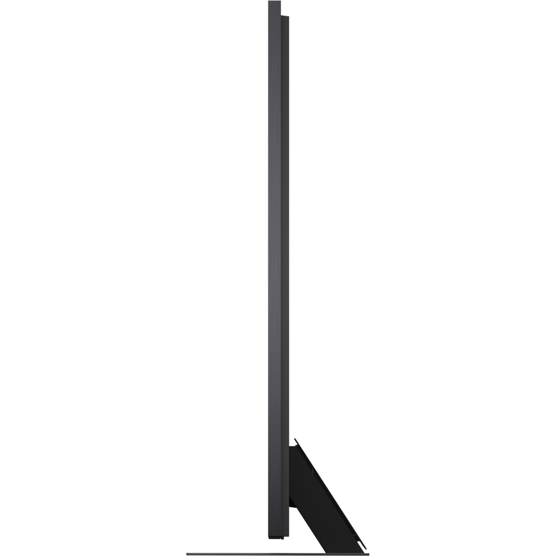 monitor, stativ, schwarz, braun?, seitliche ansicht