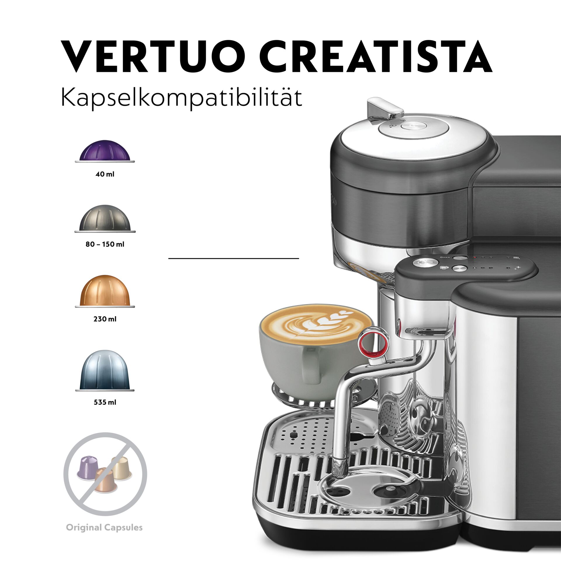 Kaffeemaschine, Espressomaschine, Kapselsystem, Milchaufschäumer, Kaffeezubereitung