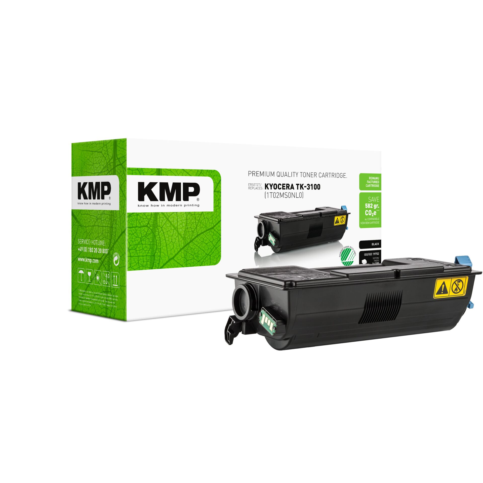 Adapter, Elektronik, KMP Toner, Toner cartridge, Jet black, Kyocera TK-3100, Print cartridge
