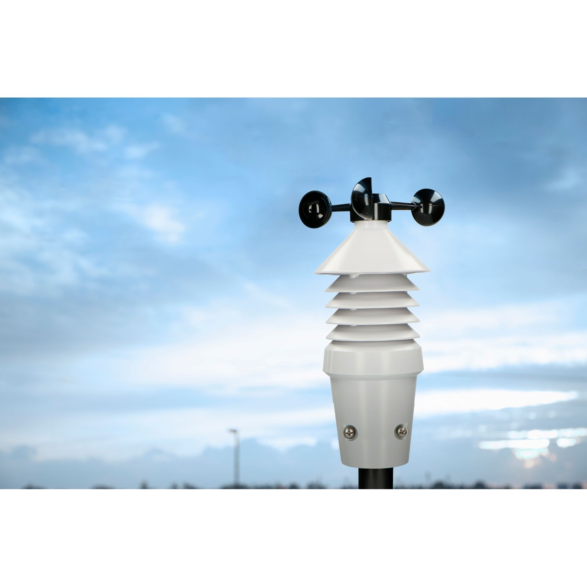 Wetterstation, Messsensor, Sonnenschutz, Elektronische Vorrichtung, Stabmastenaufsatz