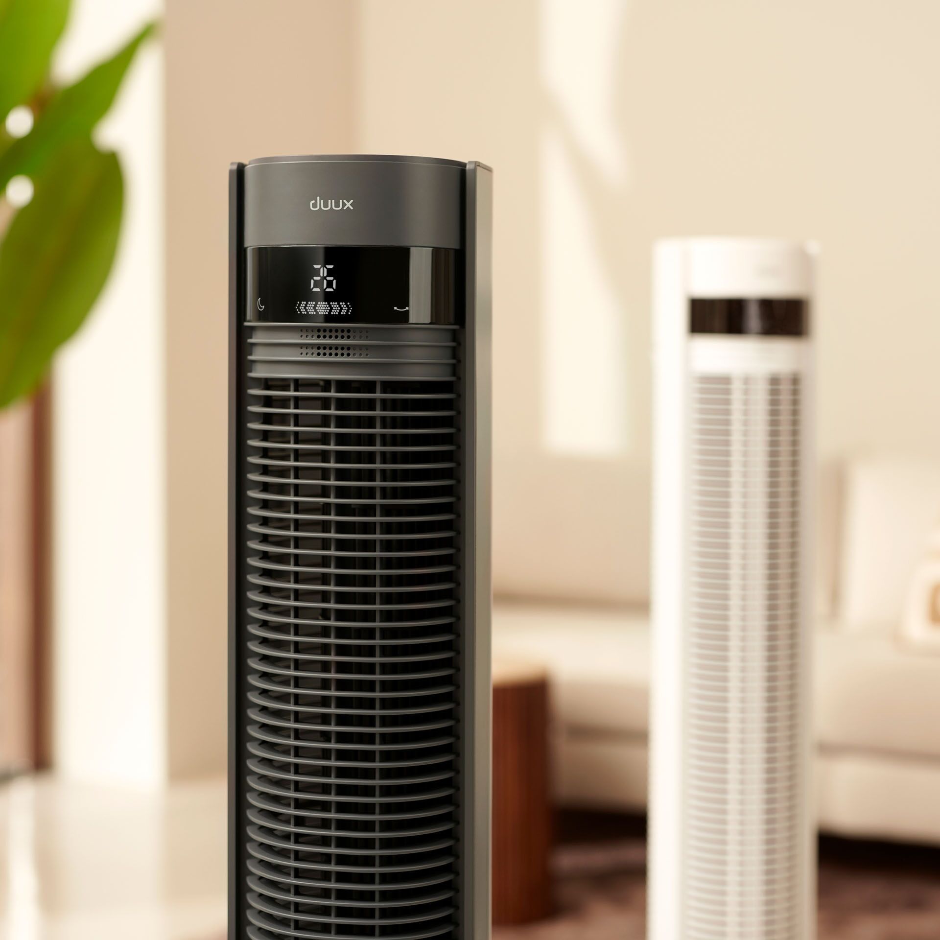 Ventilator, Turmventilator, Schreibtischventilator, Schwarz, Digitalanzeige