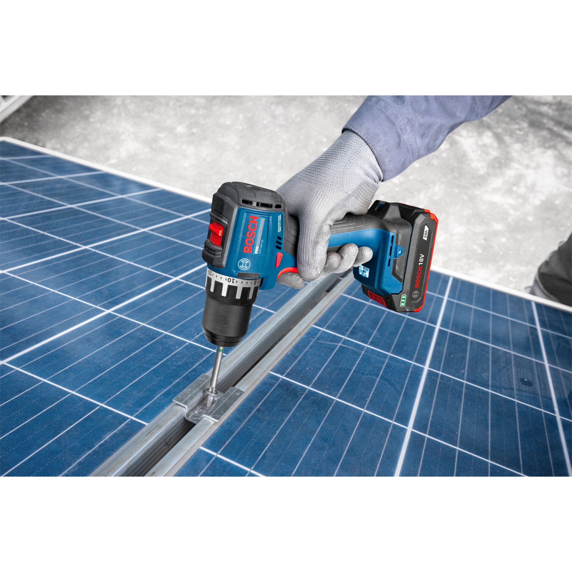 Akku-Bohrschrauber, Bosch, Solarmodul, Montagewerkzeug, Werkzeug