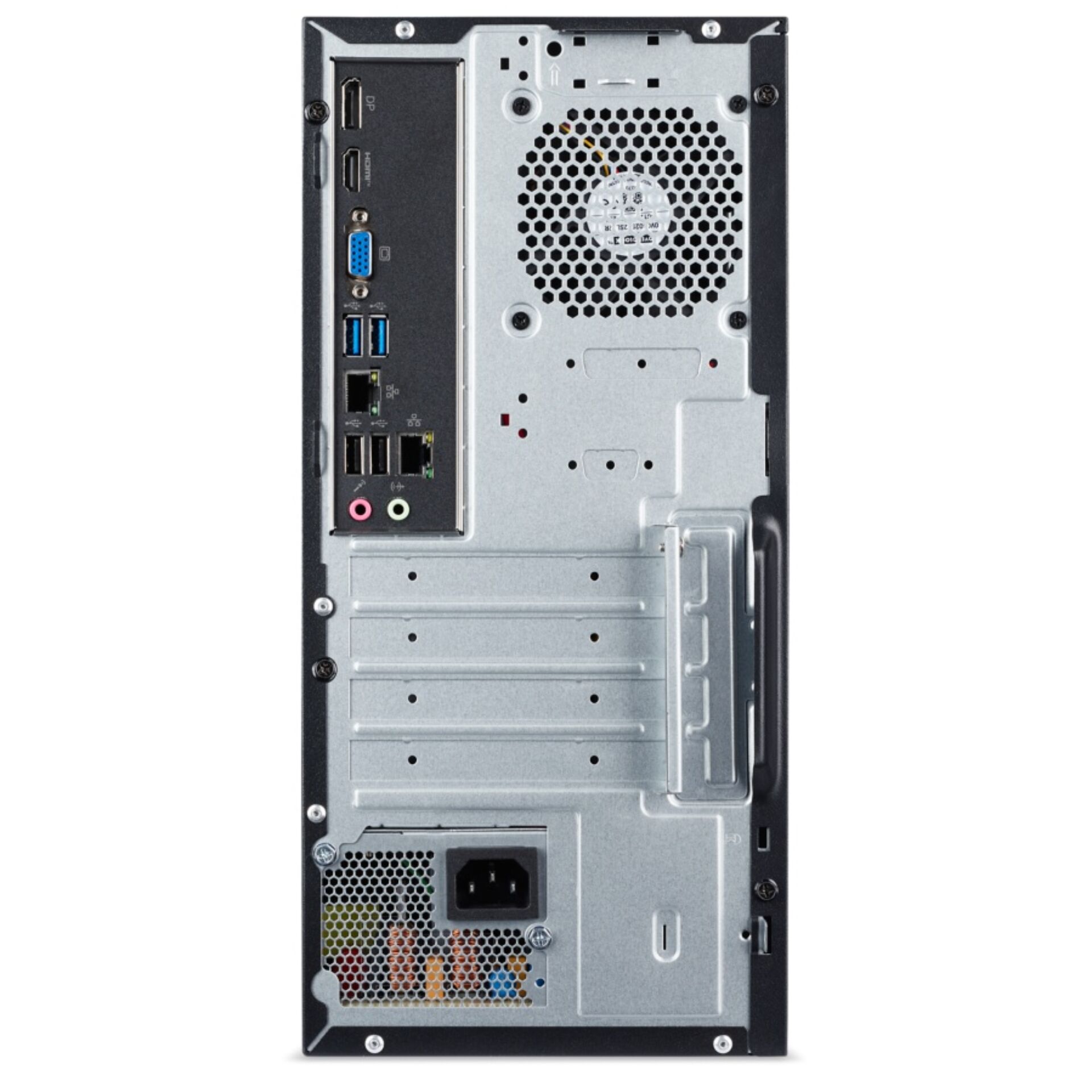 Turmgehäuse, PC-Rückseite, Netzteil, I/O-Montage, Lüftungsgitter