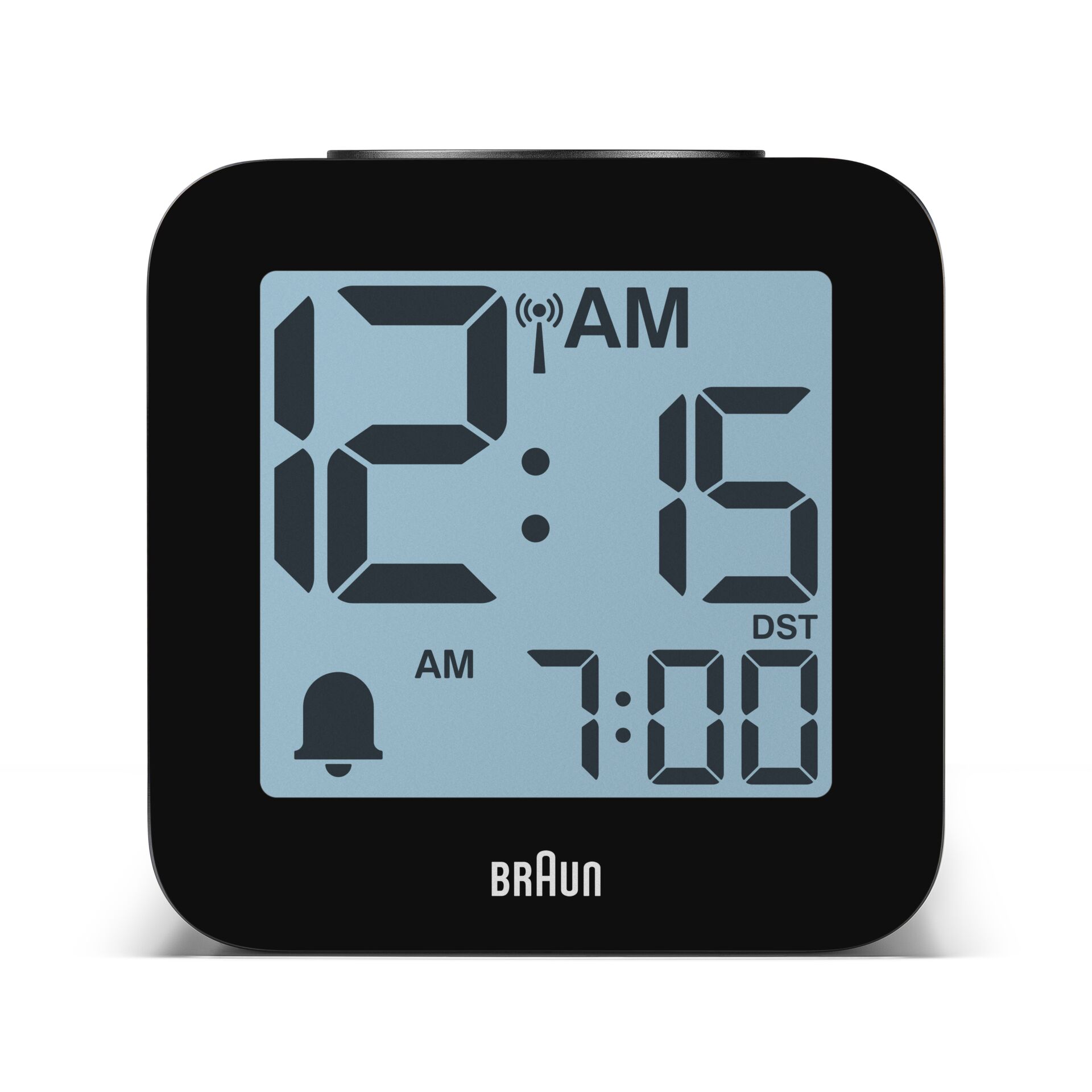 digitaluhr, wecker, LCD-Display, Brauner, quadratische Form