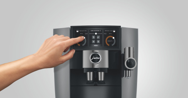 Kaffeemaschine, Espressomaschine, Touchscreen, Brühtaste, Druckknopf-Design