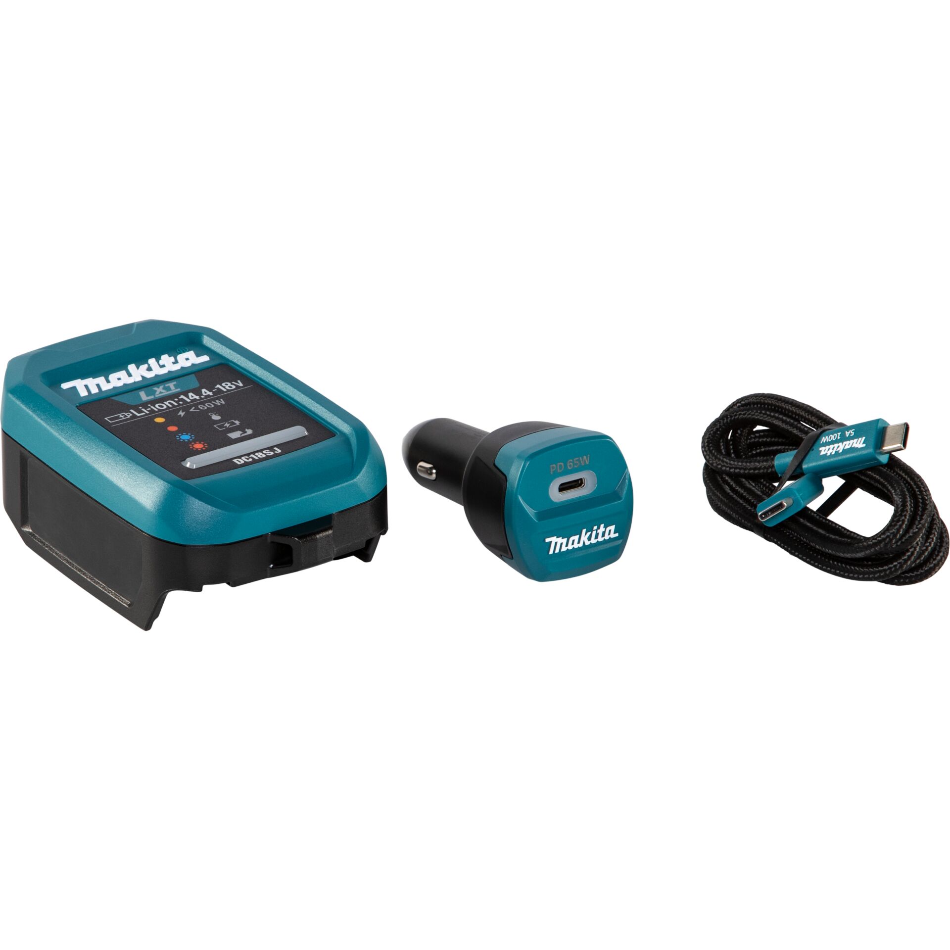 Li-ion Akku, 8V-18V, Makita compat, Akku Ladegerät, LXT Akku, Ladegerät, Akku, USB-C, DC-auf-USB-C, Makita-Kabel