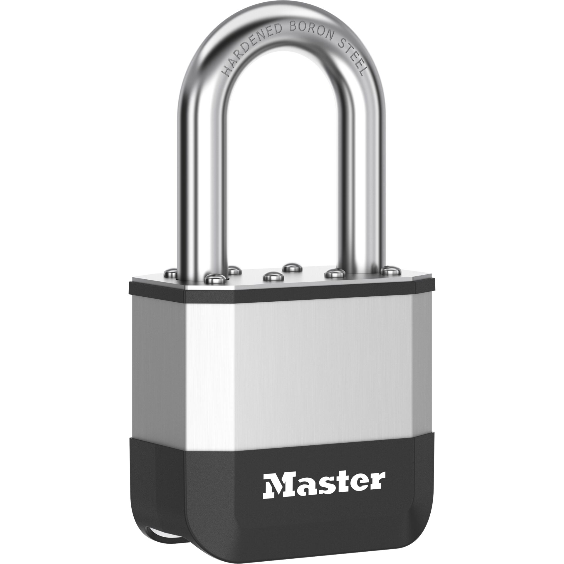 Schloss, Schwarzes Base, Edelstahl, Schloss-Format, Master