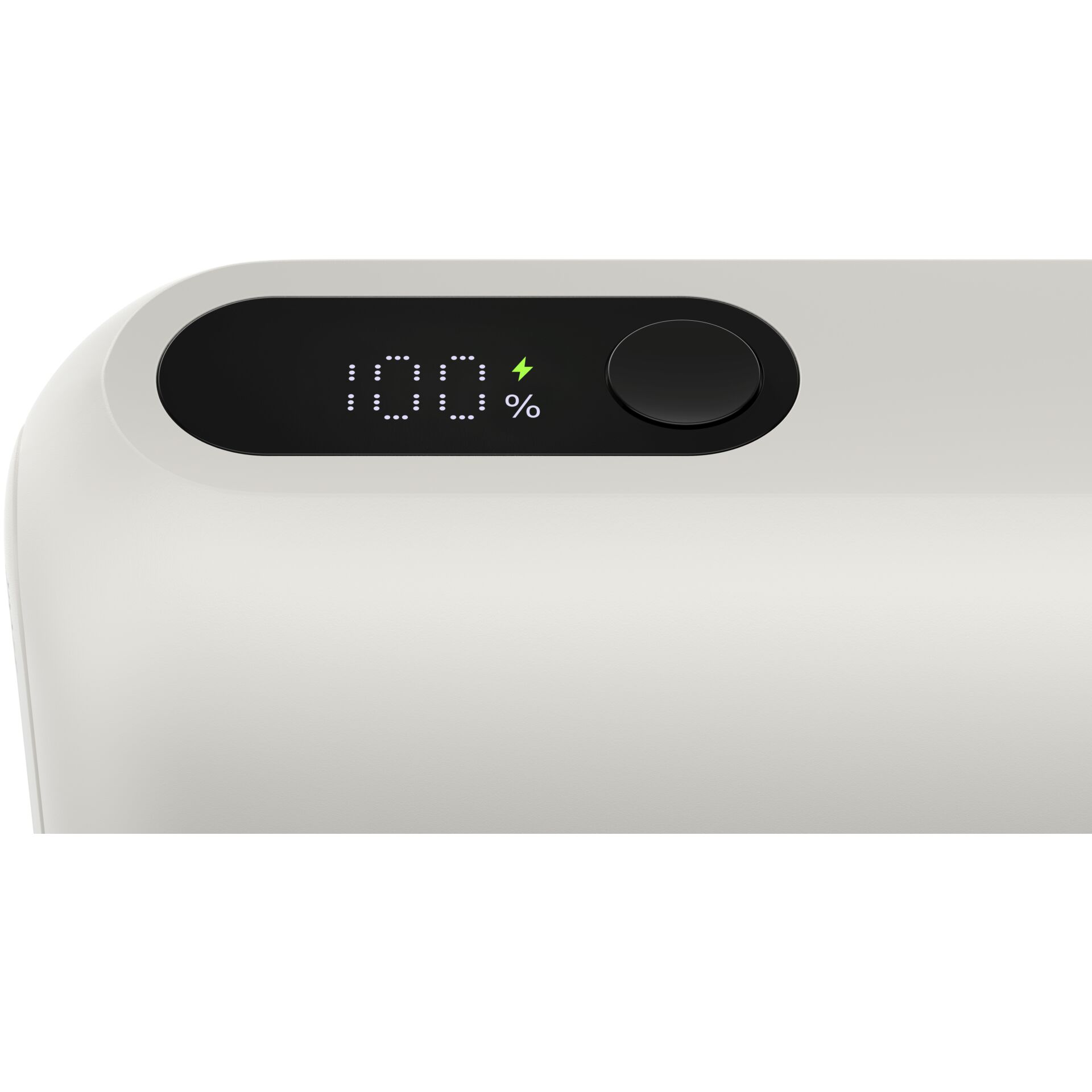 LED-Anzeige, Batterie Prozentsatz, Powerbank, weiß, abgerundete Kante
