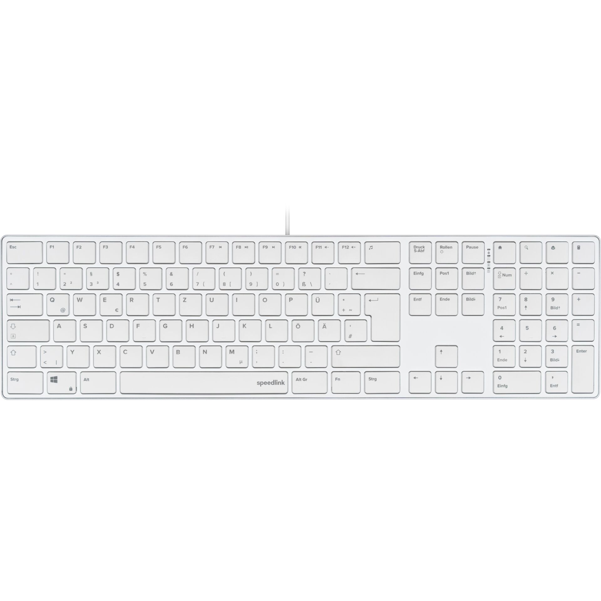 Speedlink RIVA Scissor Slim  Metal Keyboard, white - DE