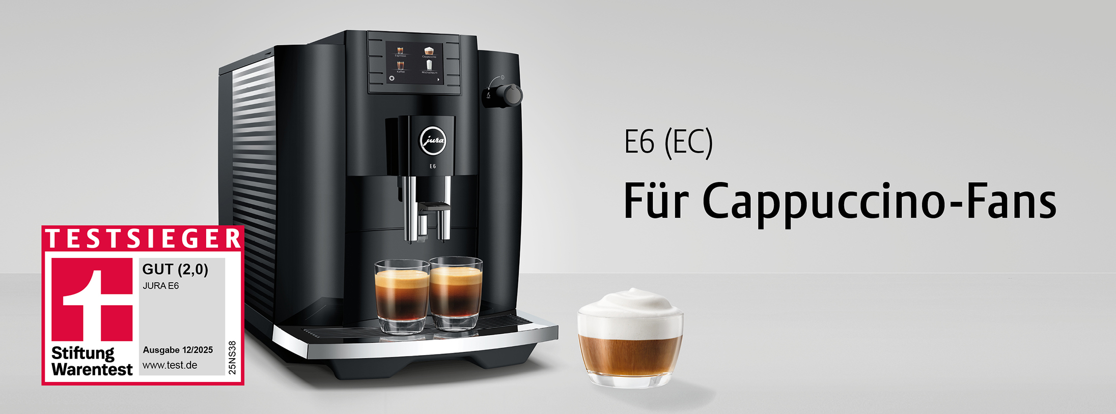Espresso-Maschine, Kaffeemaschine, Espresso-Becher, Milchschaum, Zwei Gläser