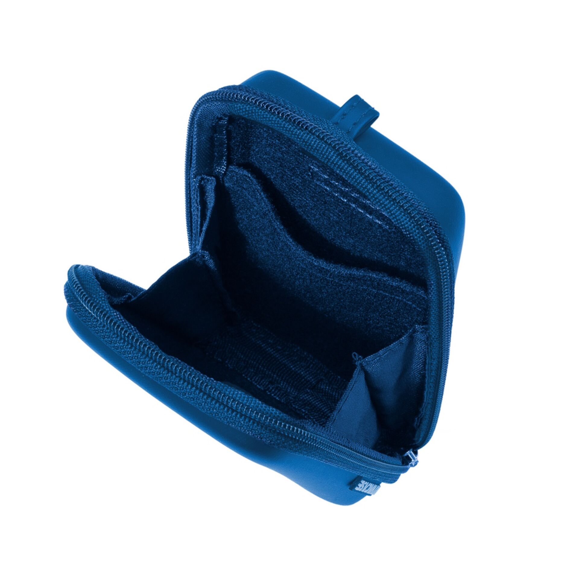 Reißverschlussetui, Blau, Hartschale, Innenfach, Textilfutter