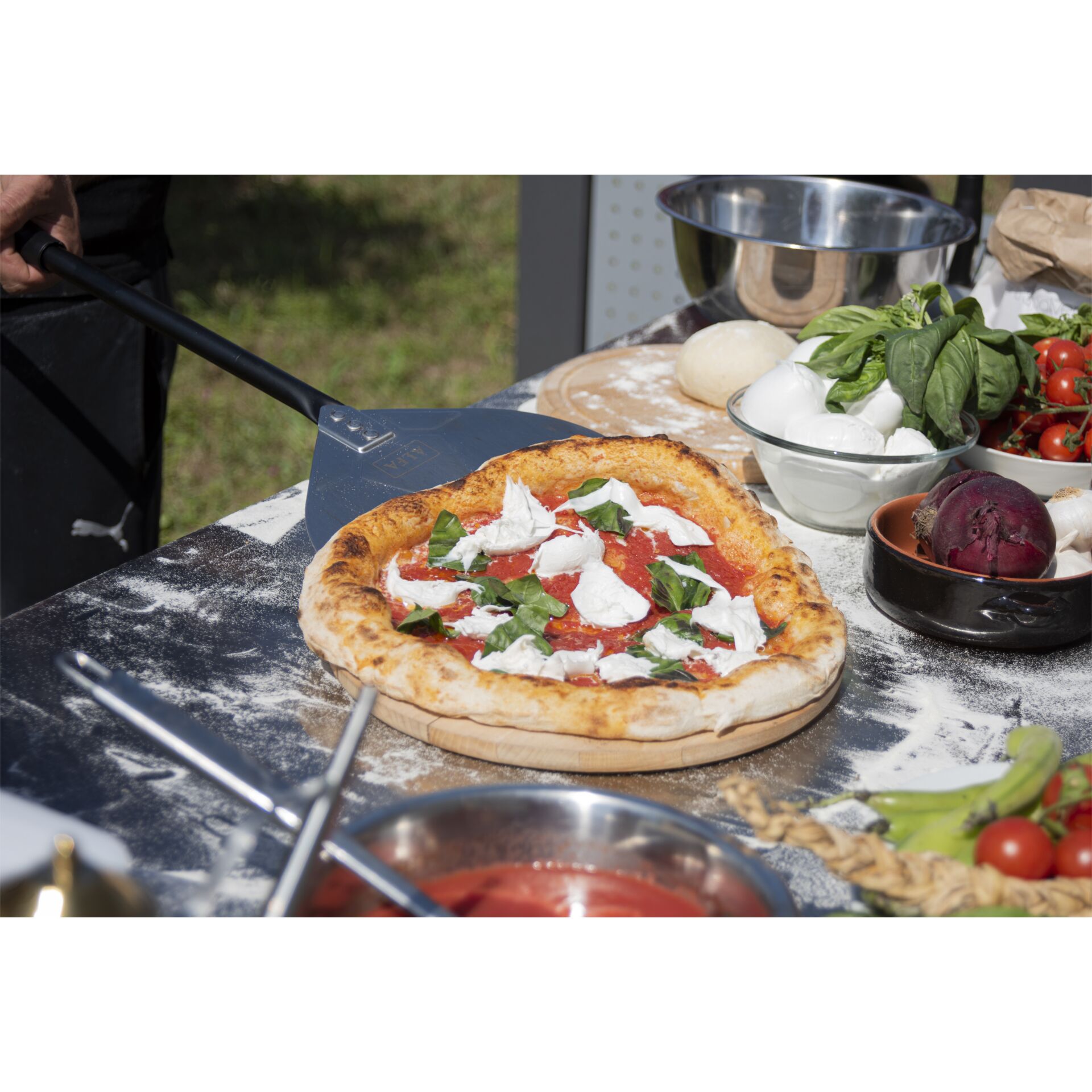 Essen, Präsentation des Essens, Pizza