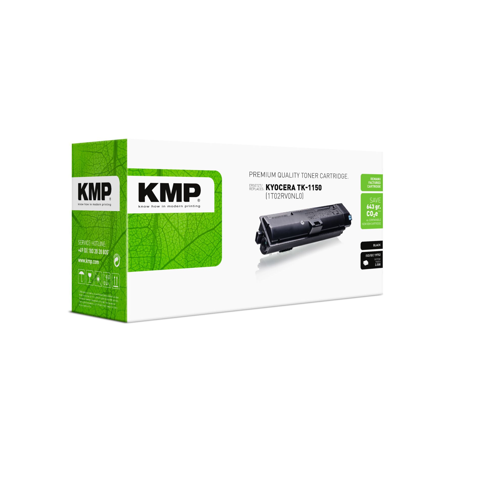 Adapter, Elektronik, Werbung, Tonerpatrone, KMP, TK-1150, Schwarz, Kassette