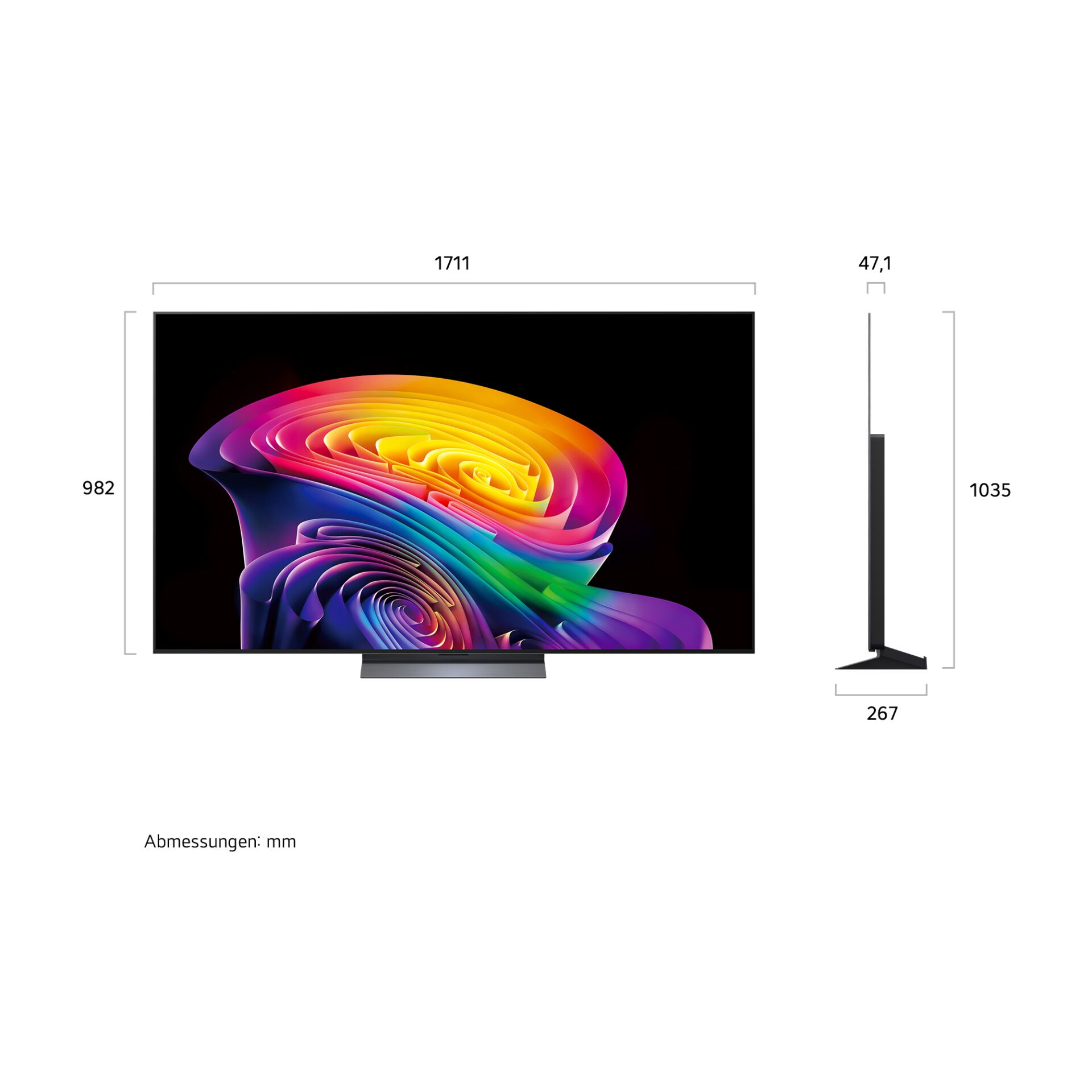 Fernseher, LED, 55-65 Zoll?, Bildschirm, Standfuß