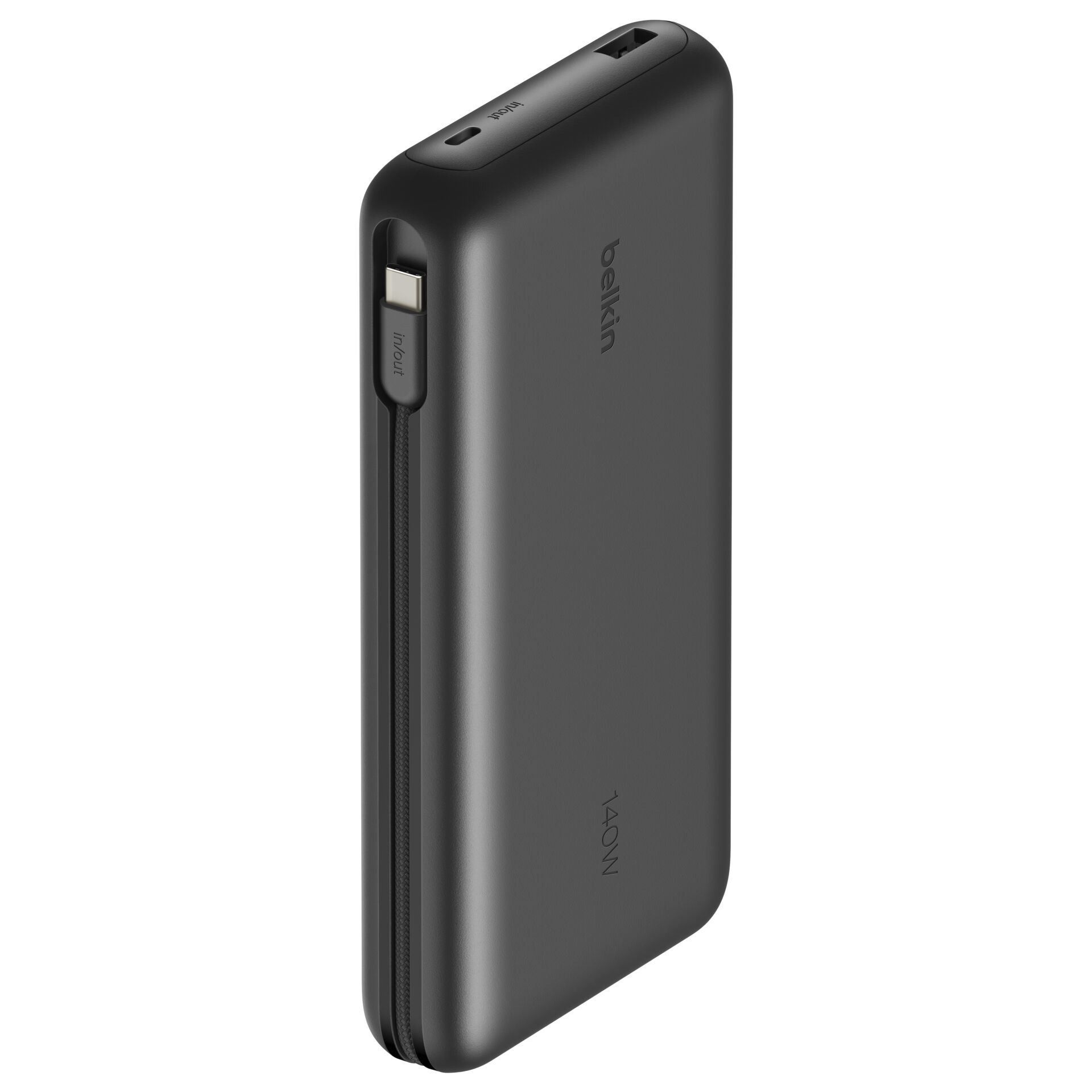 Powerbank, USB-C, 2-in-1, Slim, Grau