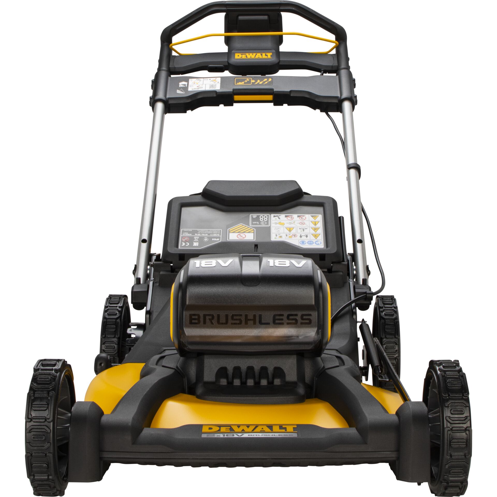 Rasenmäher, Brushedless, 18V, Akku Rasenmäher, Gelb Schwarz